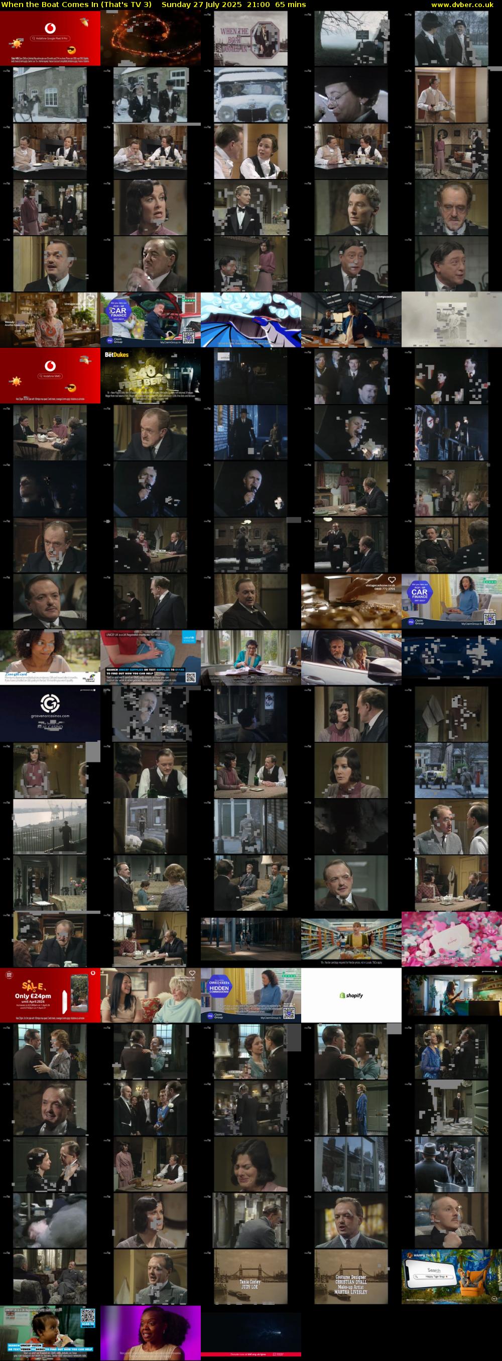 When the Boat Comes In (That's TV 3) Sunday 27 July 2025 21:00 - 22:05