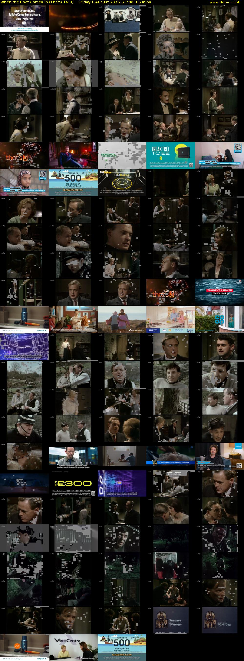 When the Boat Comes In (That's TV 3) Friday 1 August 2025 21:00 - 22:05
