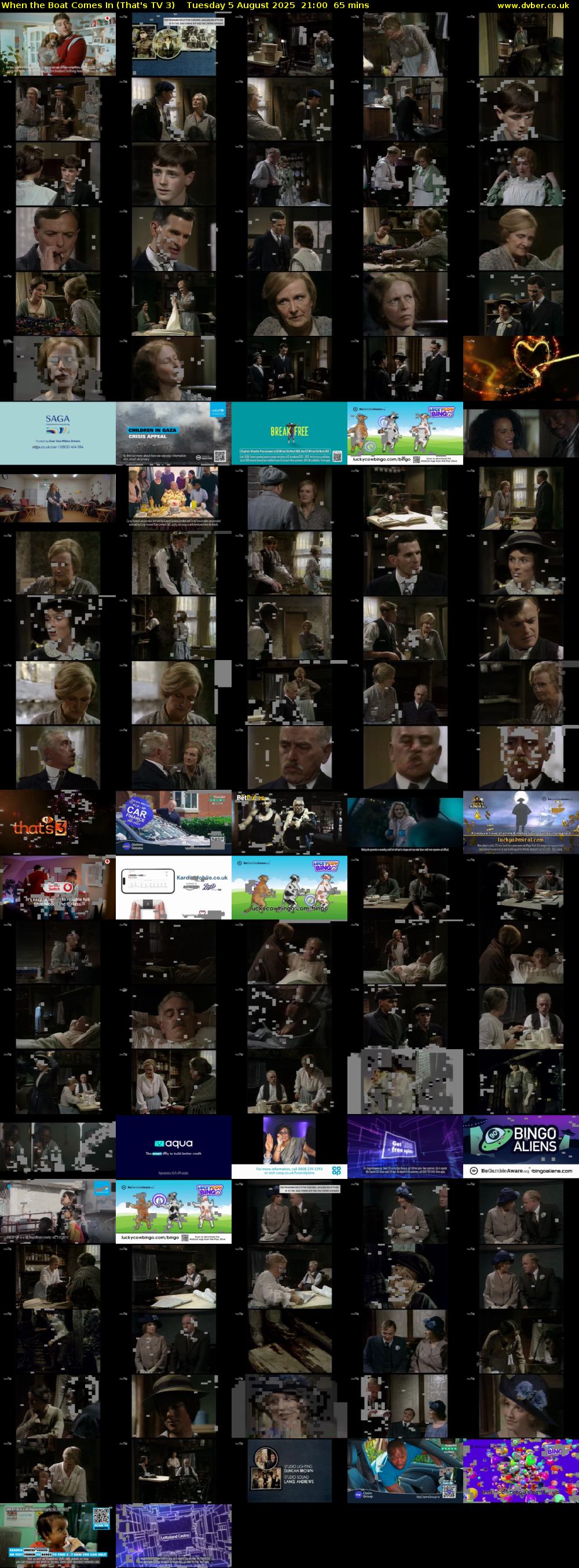 When the Boat Comes In (That's TV 3) Tuesday 5 August 2025 21:00 - 22:05