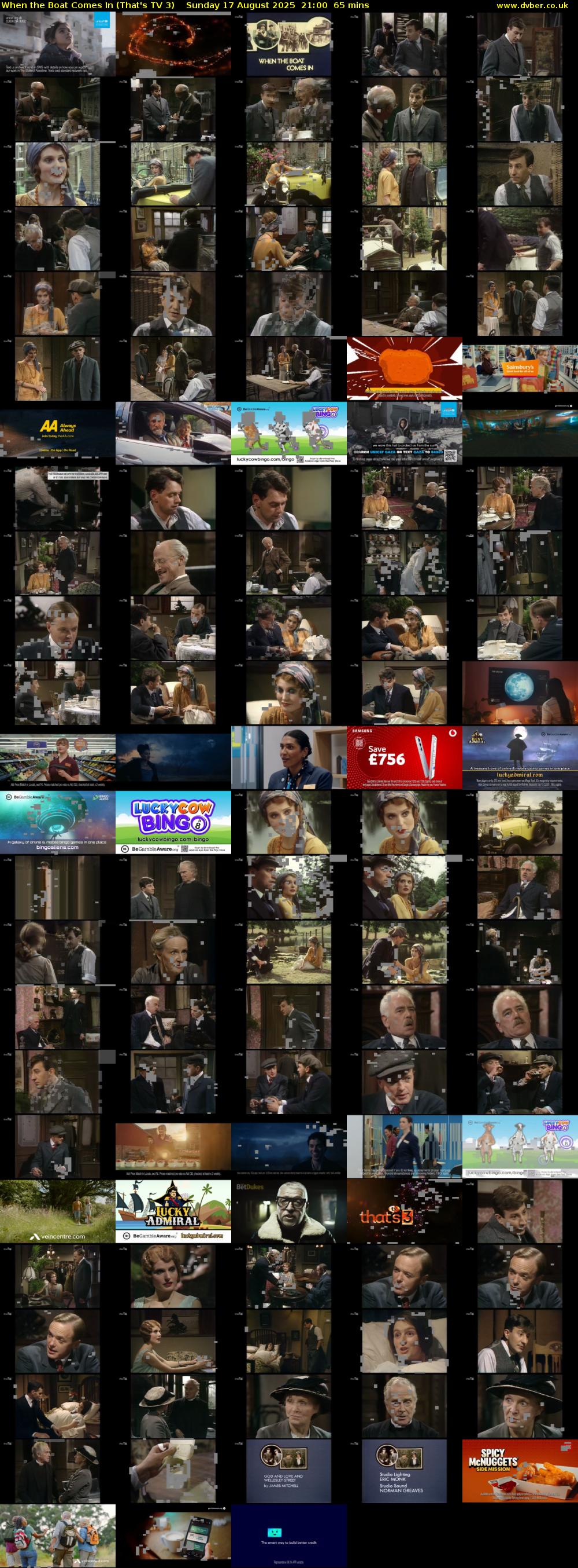 When the Boat Comes In (That's TV 3) Sunday 17 August 2025 21:00 - 22:05