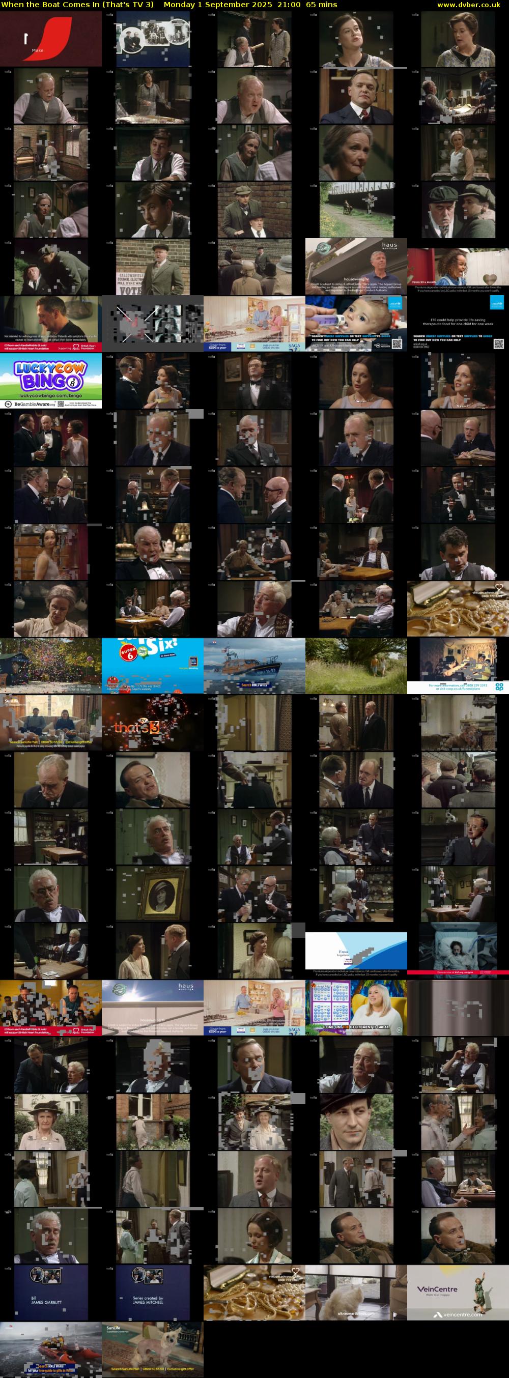 When the Boat Comes In (That's TV 3) Monday 1 September 2025 21:00 - 22:05