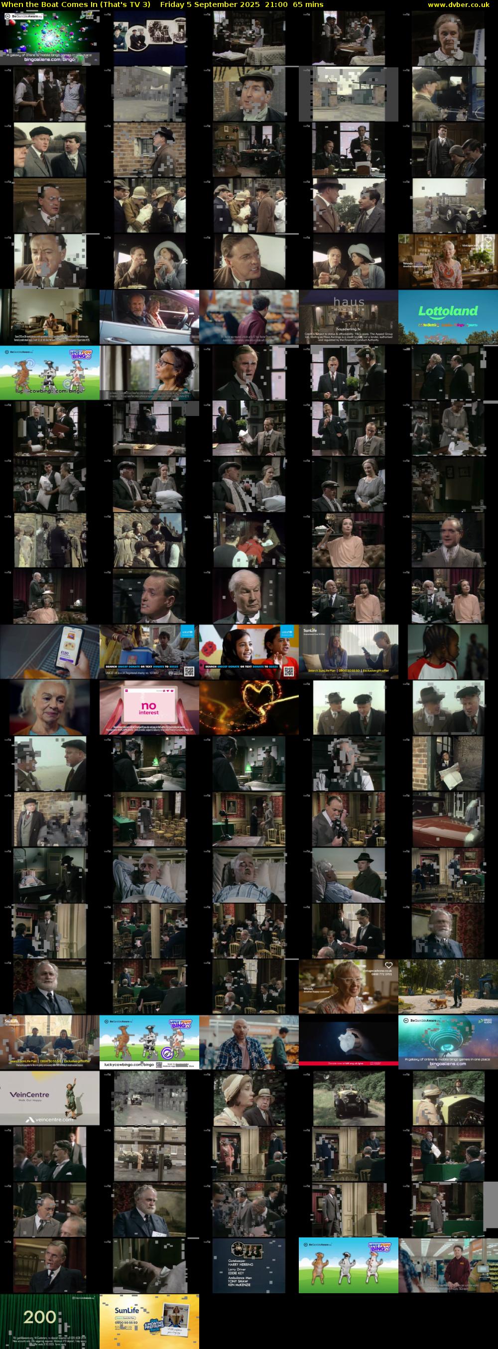 When the Boat Comes In (That's TV 3) Friday 5 September 2025 21:00 - 22:05