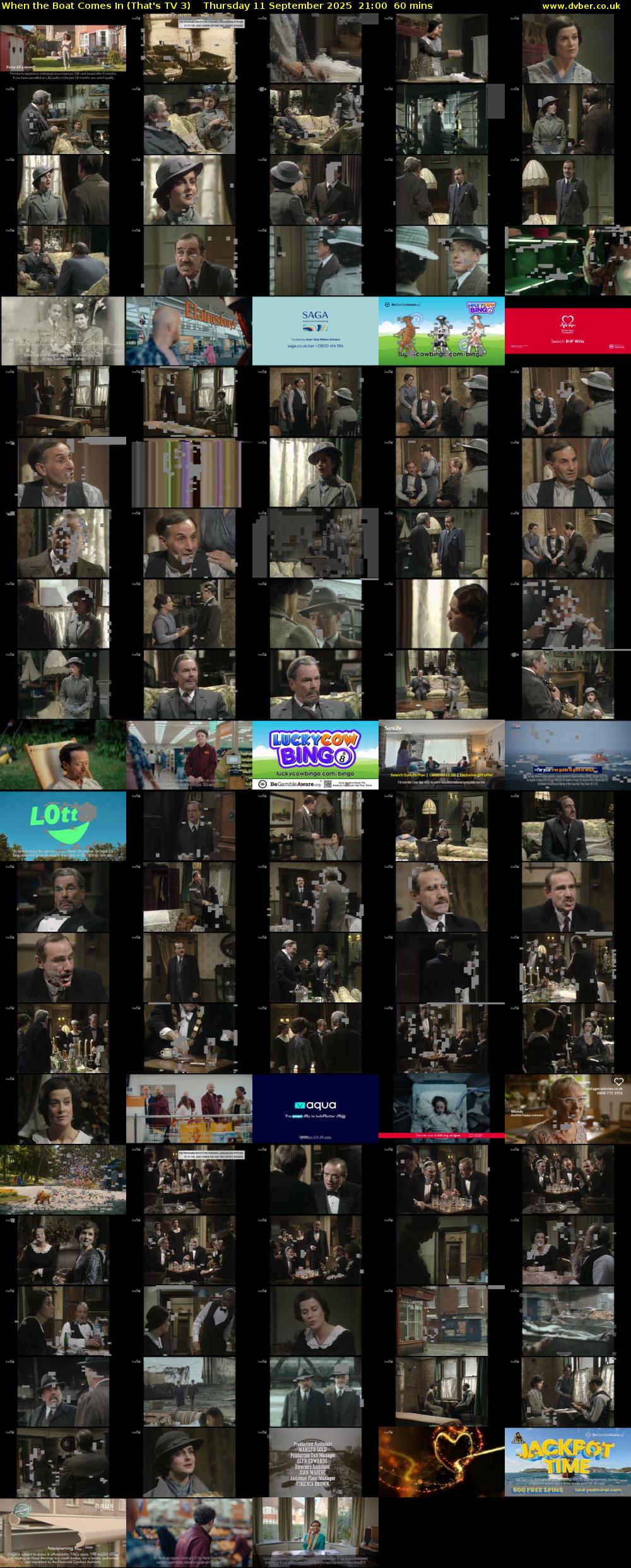 When the Boat Comes In (That's TV 3) Thursday 11 September 2025 21:00 - 22:00