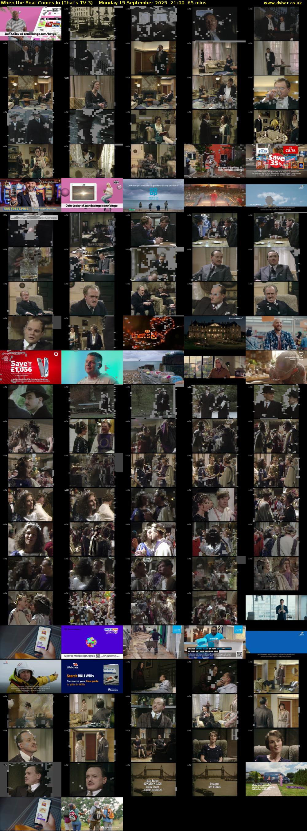 When the Boat Comes In (That's TV 3) Monday 15 September 2025 21:00 - 22:05