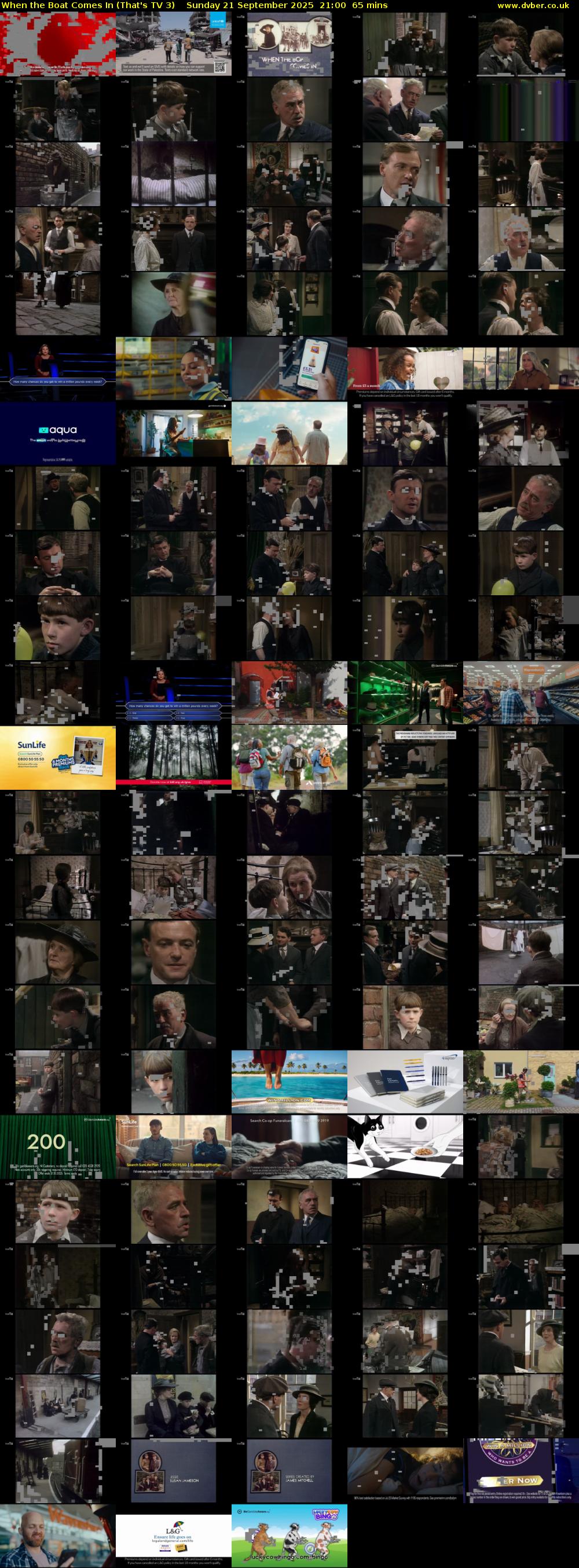 When the Boat Comes In (That's TV 3) Sunday 21 September 2025 21:00 - 22:05