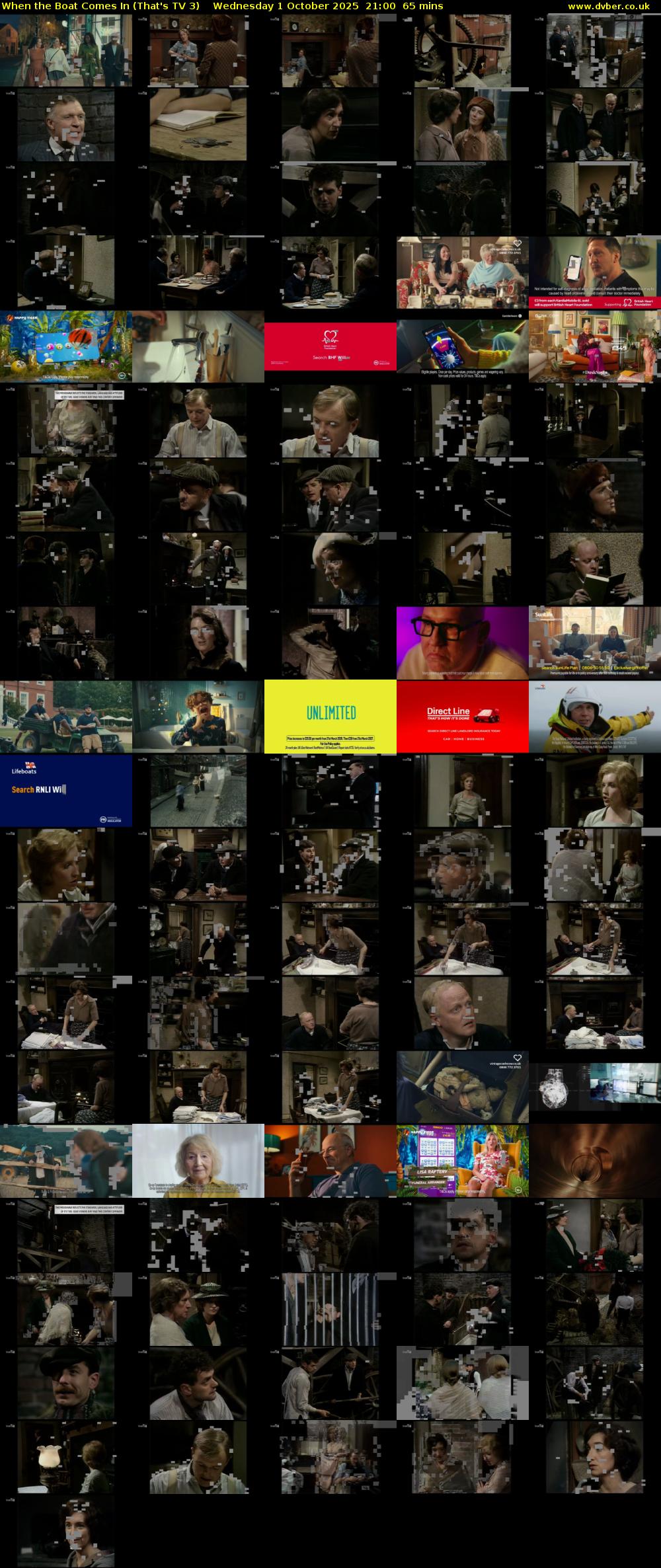 When the Boat Comes In (That's TV 3) Wednesday 1 October 2025 21:00 - 22:05