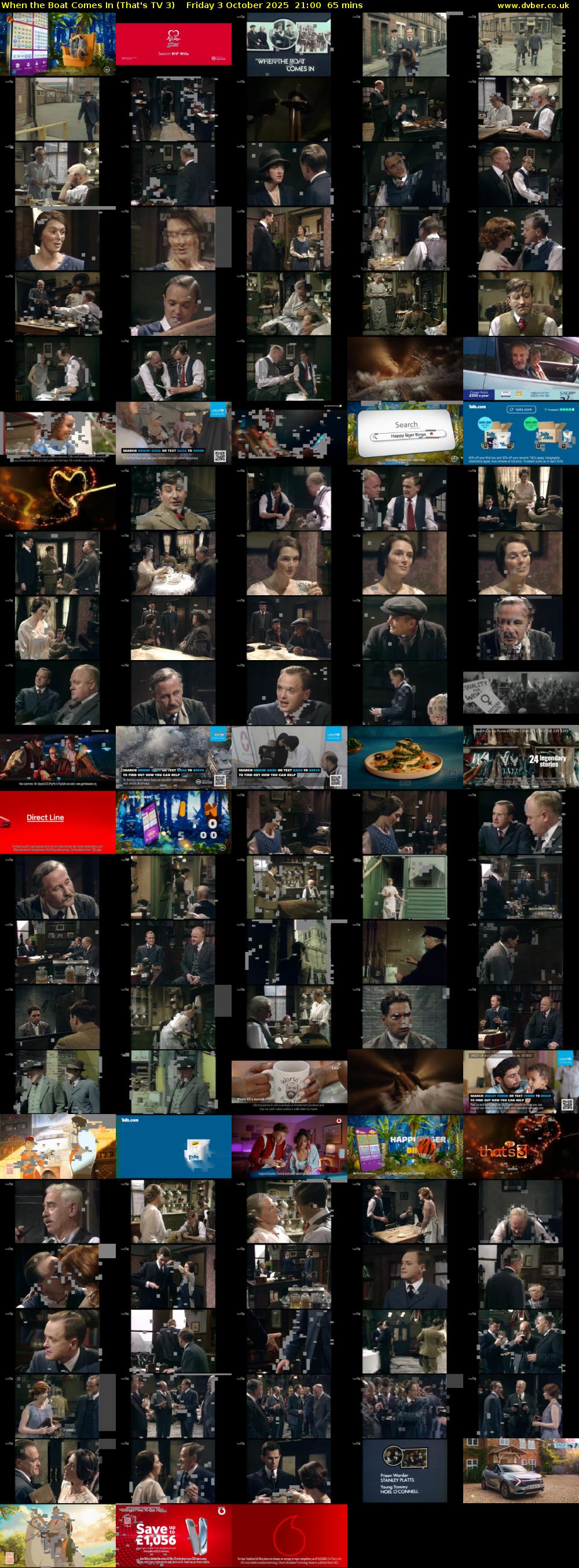 When the Boat Comes In (That's TV 3) Friday 3 October 2025 21:00 - 22:05