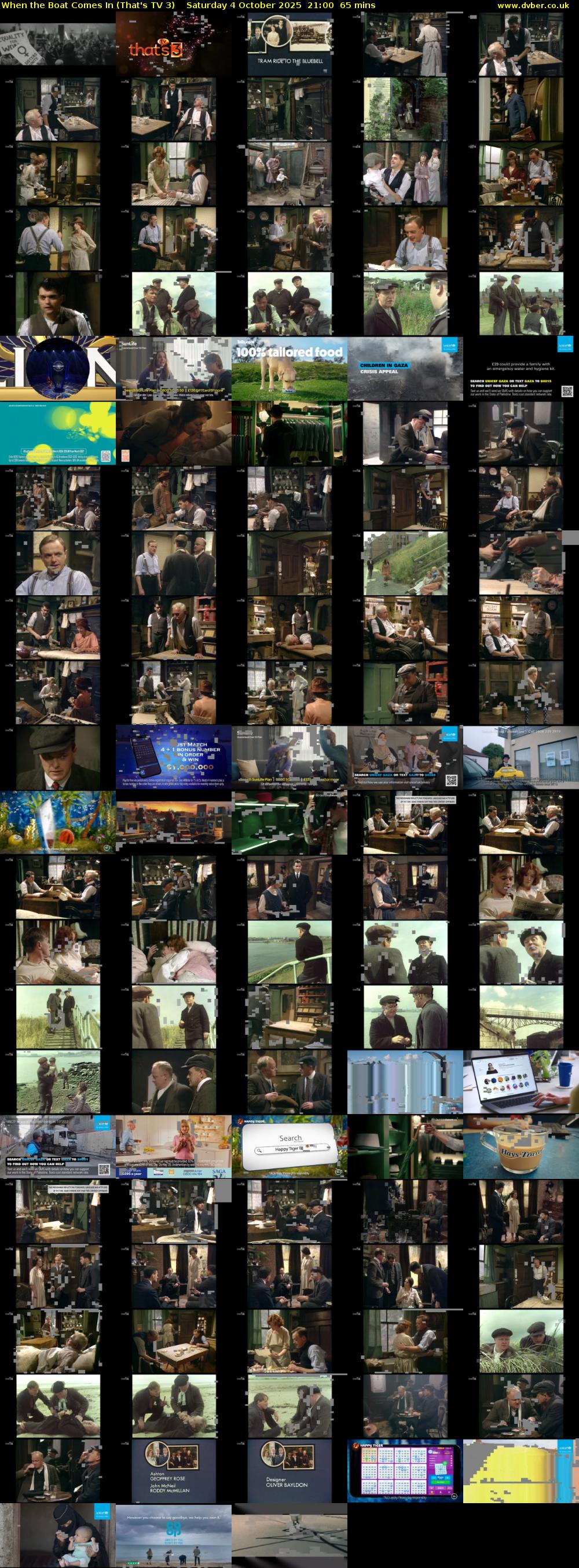 When the Boat Comes In (That's TV 3) Saturday 4 October 2025 21:00 - 22:05