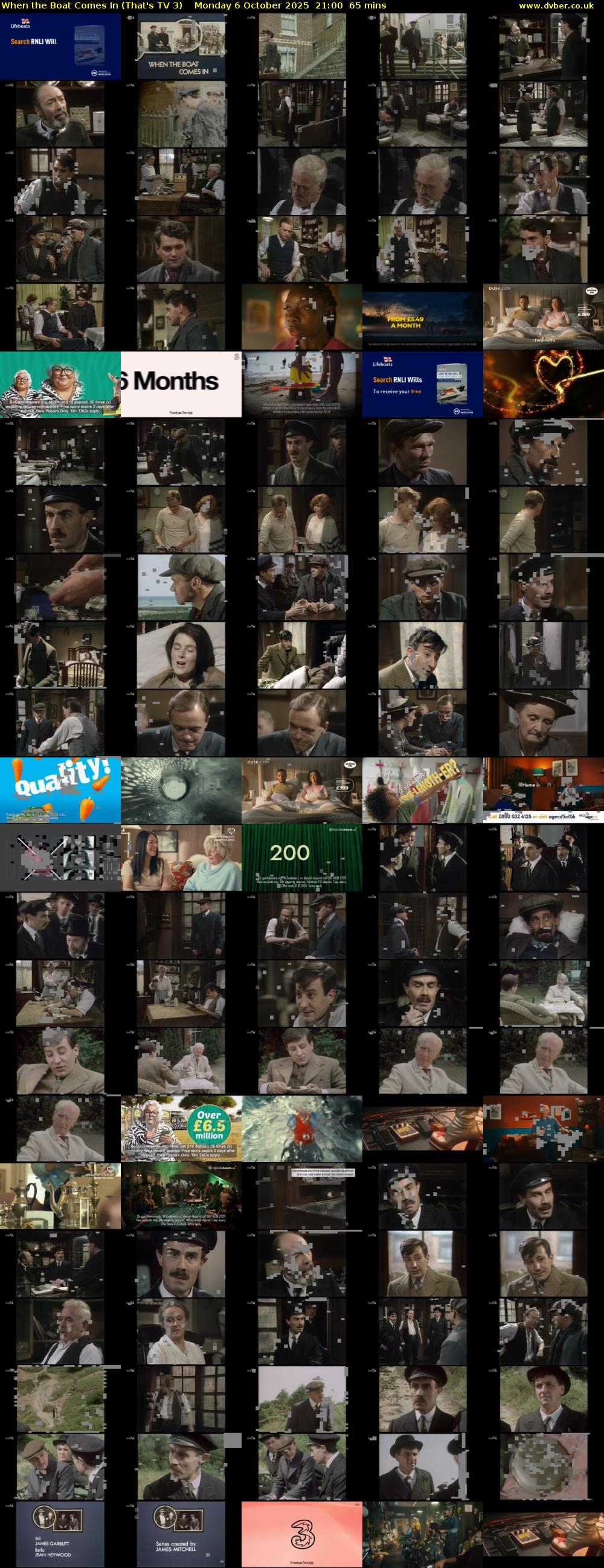 When the Boat Comes In (That's TV 3) Monday 6 October 2025 21:00 - 22:05