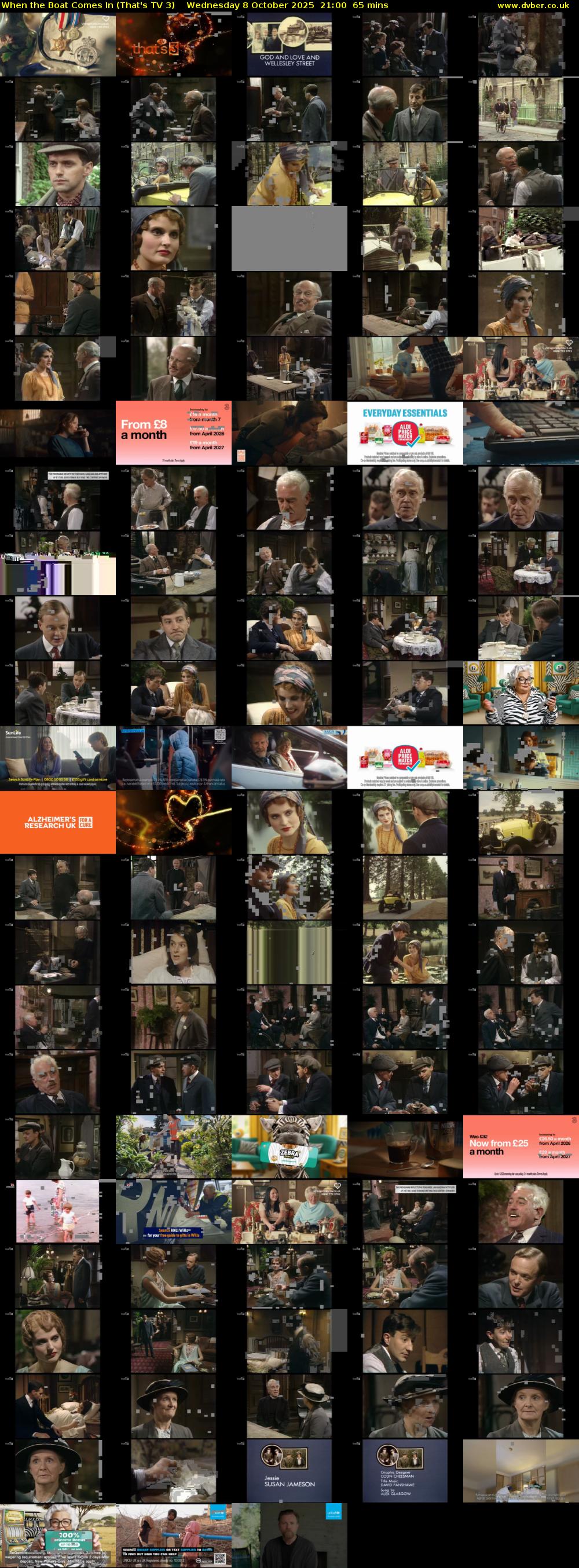 When the Boat Comes In (That's TV 3) Wednesday 8 October 2025 21:00 - 22:05