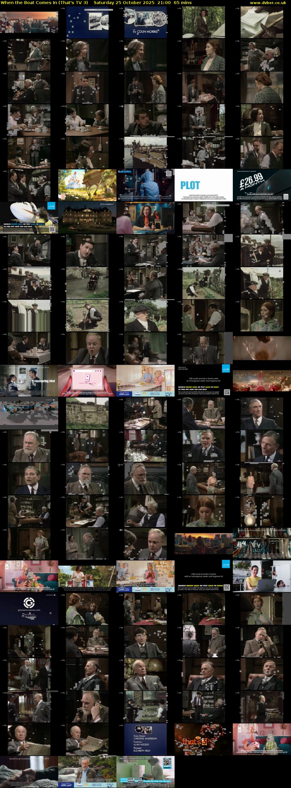 When the Boat Comes In (That's TV 3) Saturday 25 October 2025 21:00 - 22:05