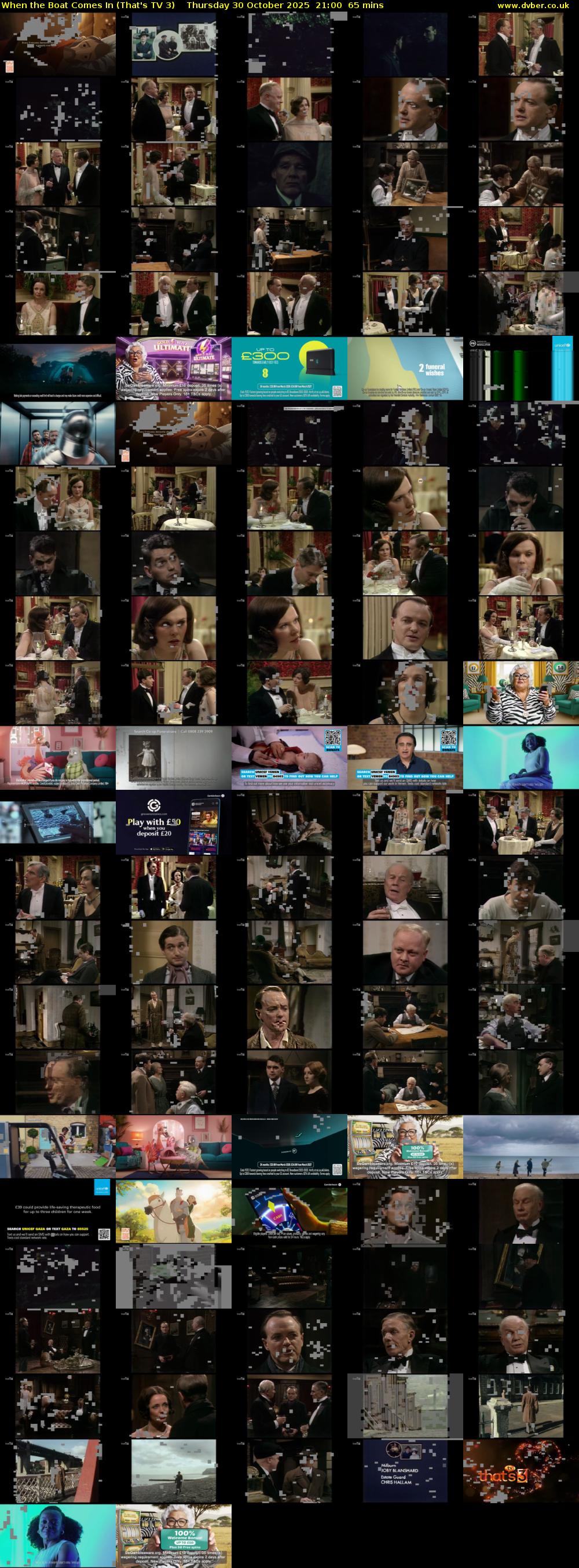 When the Boat Comes In (That's TV 3) Thursday 30 October 2025 21:00 - 22:05