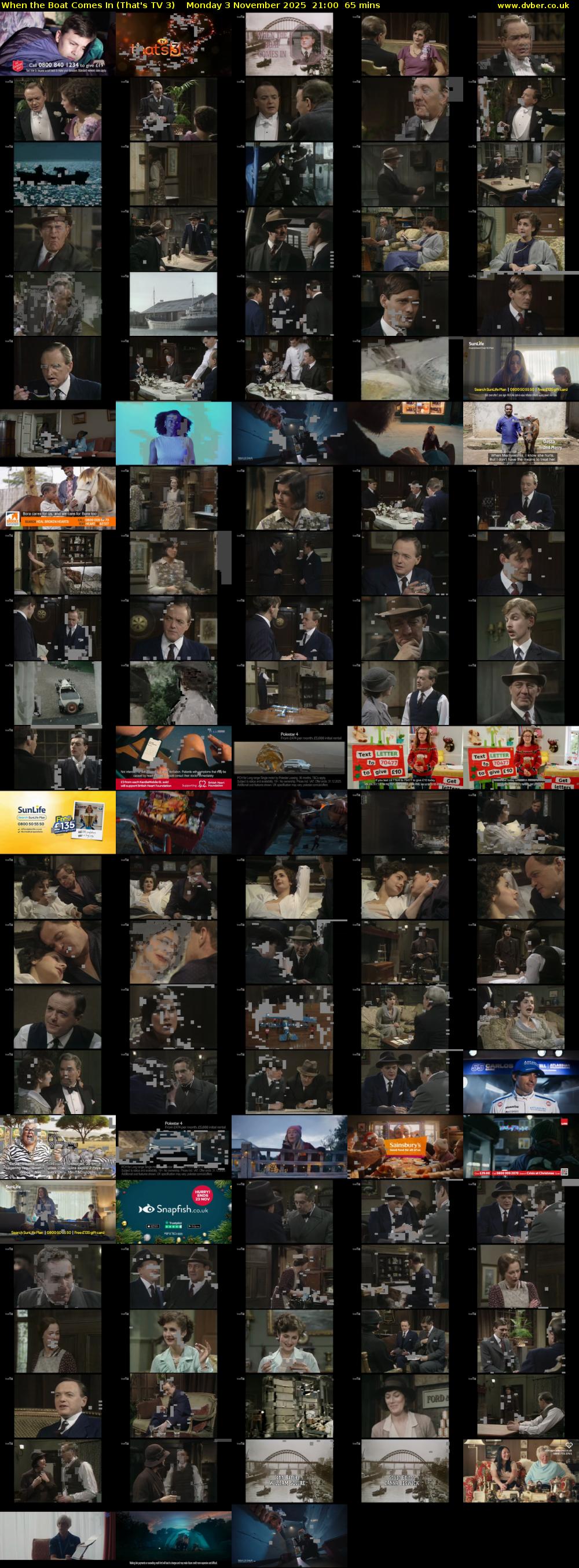 When the Boat Comes In (That's TV 3) Monday 3 November 2025 21:00 - 22:05