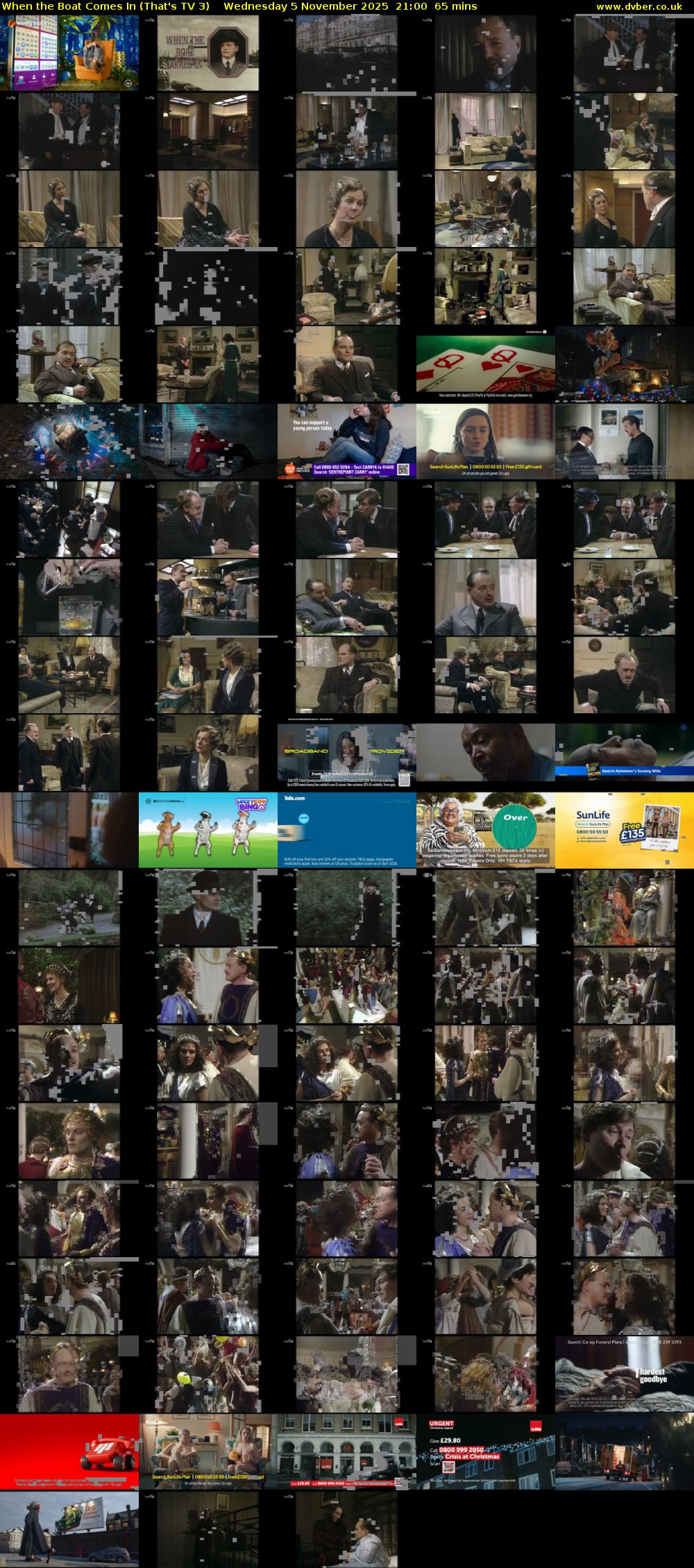 When the Boat Comes In (That's TV 3) Wednesday 5 November 2025 21:00 - 22:05