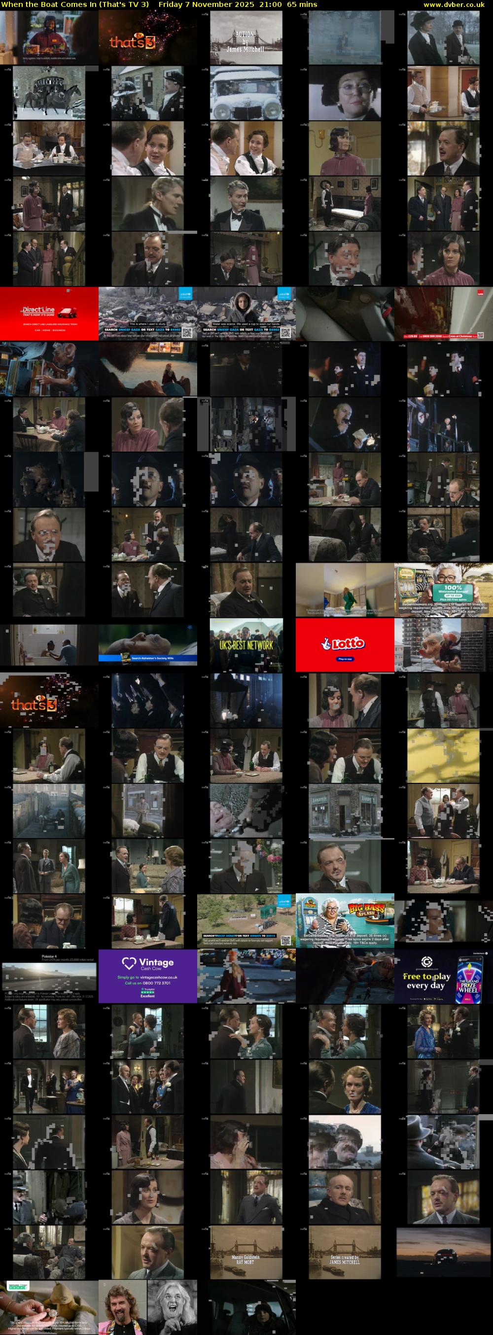 When the Boat Comes In (That's TV 3) Friday 7 November 2025 21:00 - 22:05