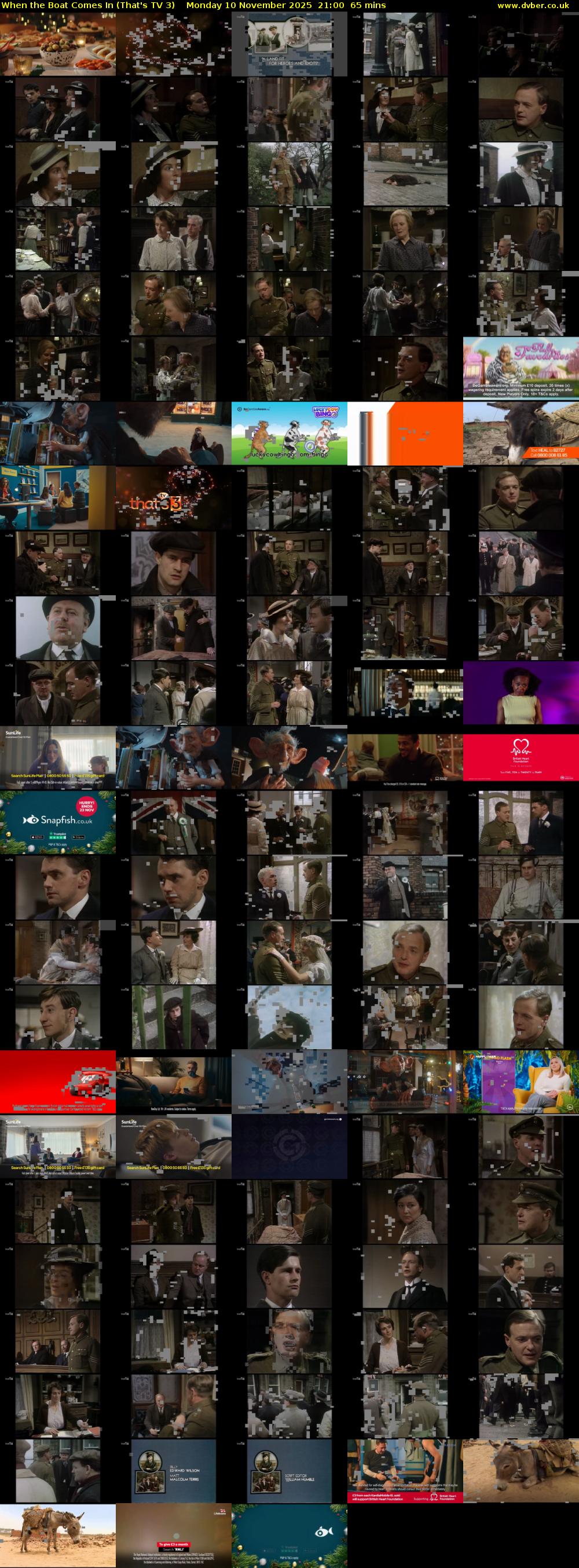 When the Boat Comes In (That's TV 3) Monday 10 November 2025 21:00 - 22:05