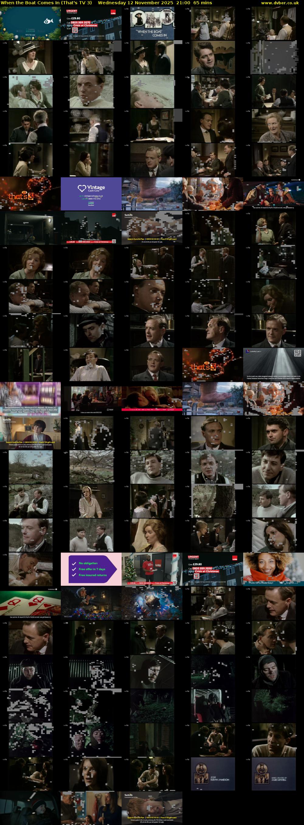 When the Boat Comes In (That's TV 3) Wednesday 12 November 2025 21:00 - 22:05