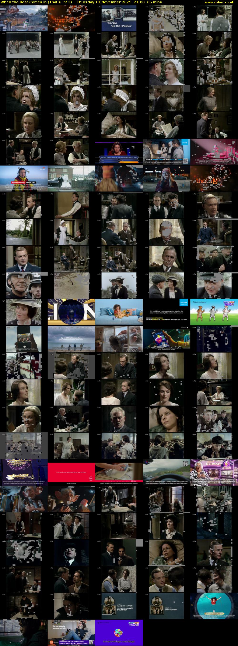 When the Boat Comes In (That's TV 3) Thursday 13 November 2025 21:00 - 22:05