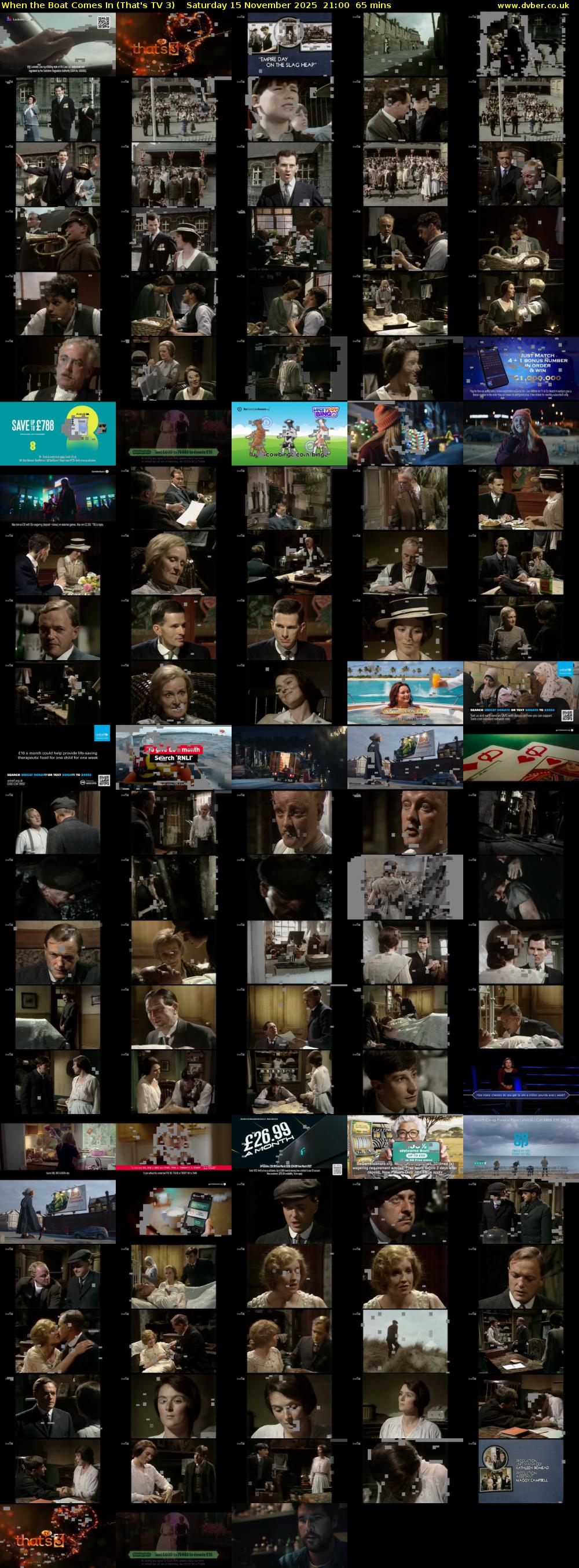 When the Boat Comes In (That's TV 3) Saturday 15 November 2025 21:00 - 22:05