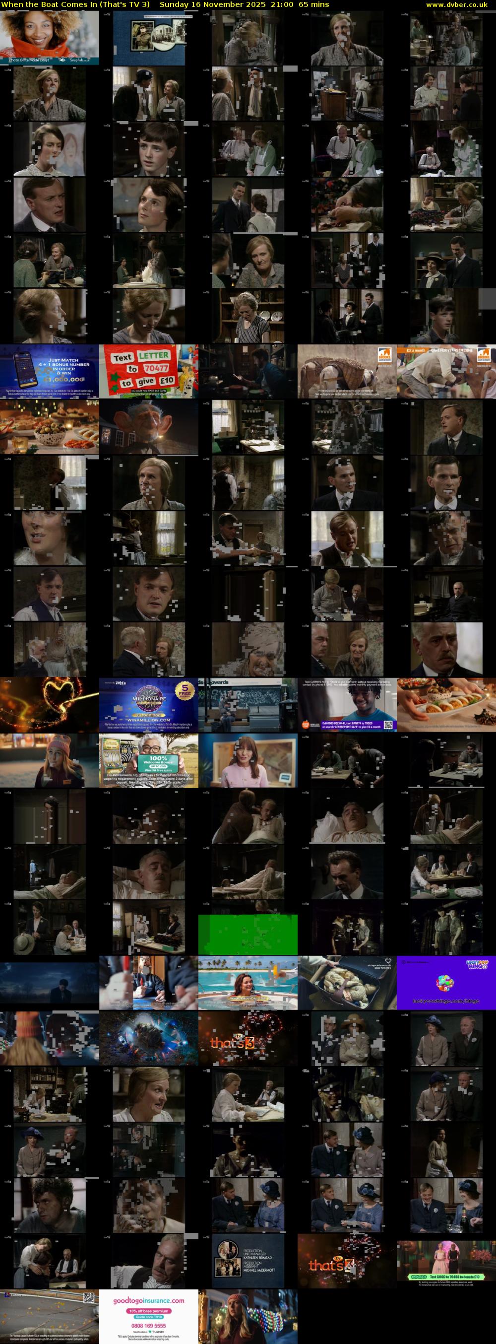 When the Boat Comes In (That's TV 3) Sunday 16 November 2025 21:00 - 22:05