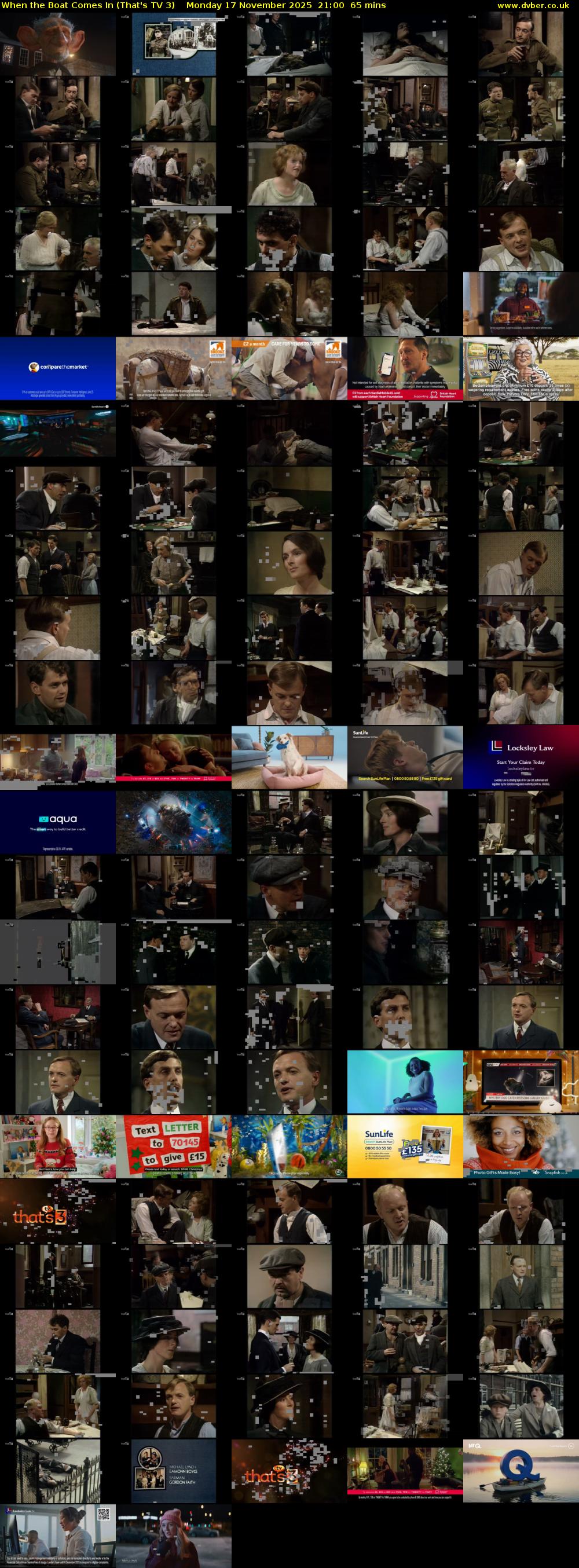 When the Boat Comes In (That's TV 3) Monday 17 November 2025 21:00 - 22:05