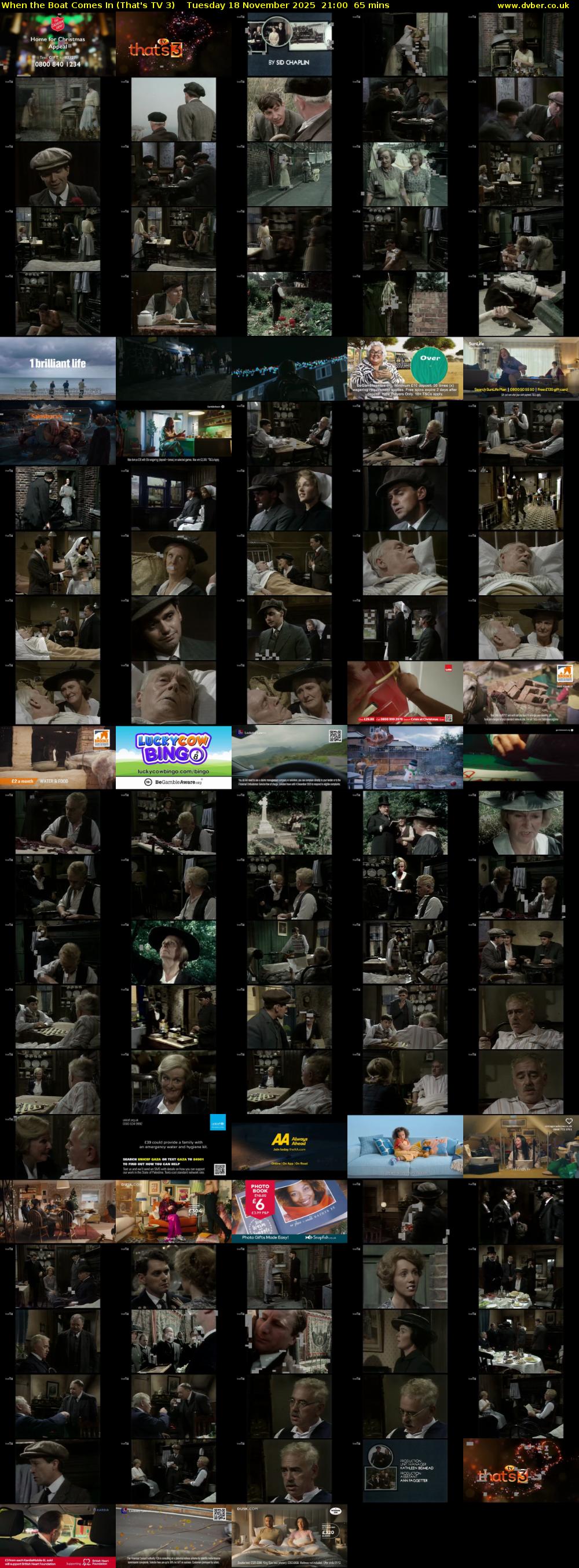 When the Boat Comes In (That's TV 3) Tuesday 18 November 2025 21:00 - 22:05