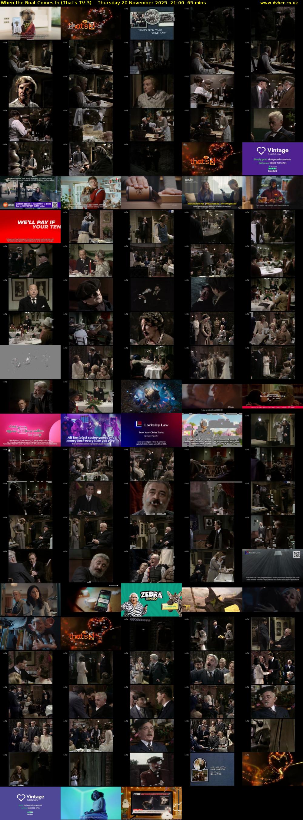 When the Boat Comes In (That's TV 3) Thursday 20 November 2025 21:00 - 22:05