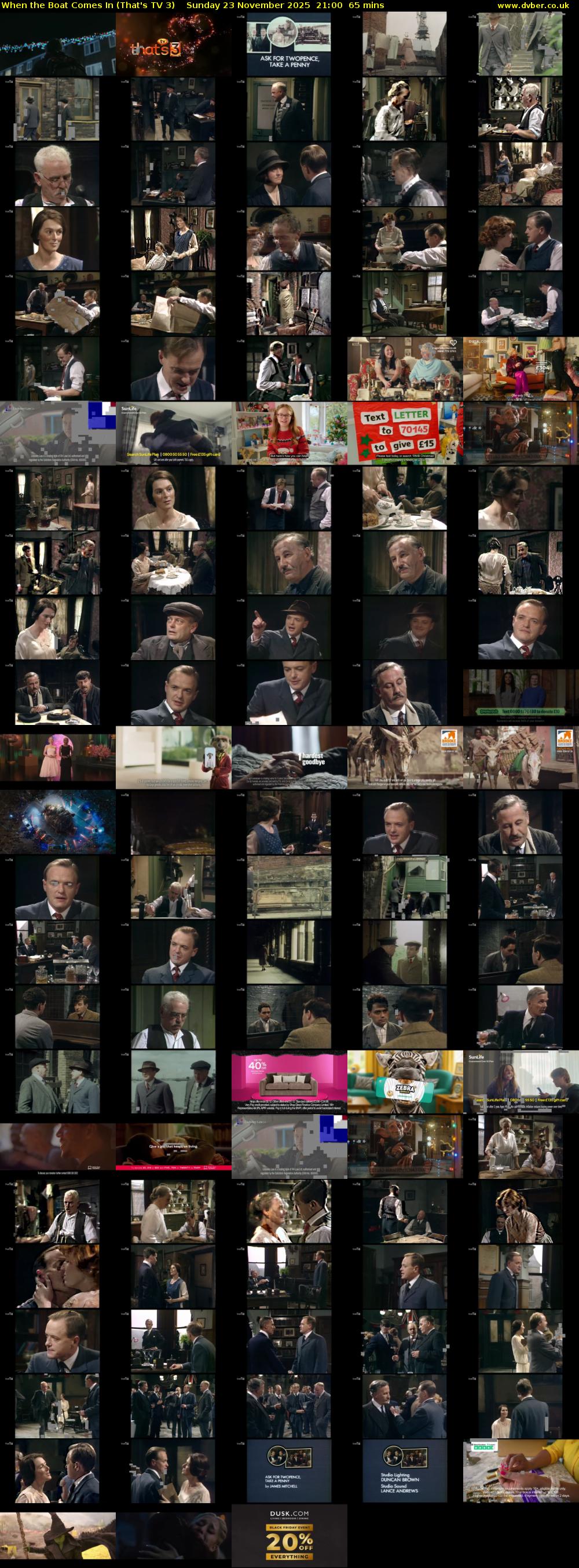 When the Boat Comes In (That's TV 3) Sunday 23 November 2025 21:00 - 22:05