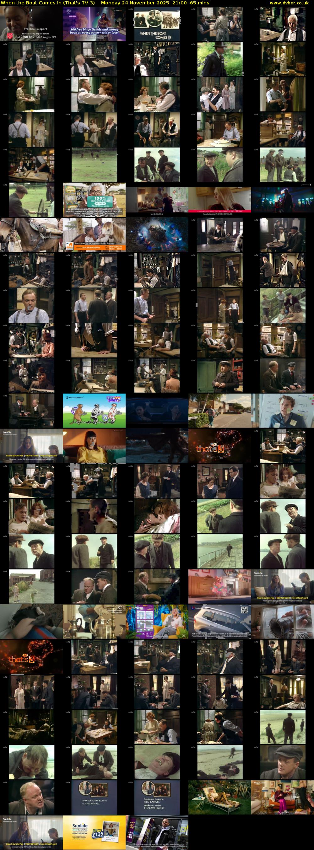 When the Boat Comes In (That's TV 3) Monday 24 November 2025 21:00 - 22:05