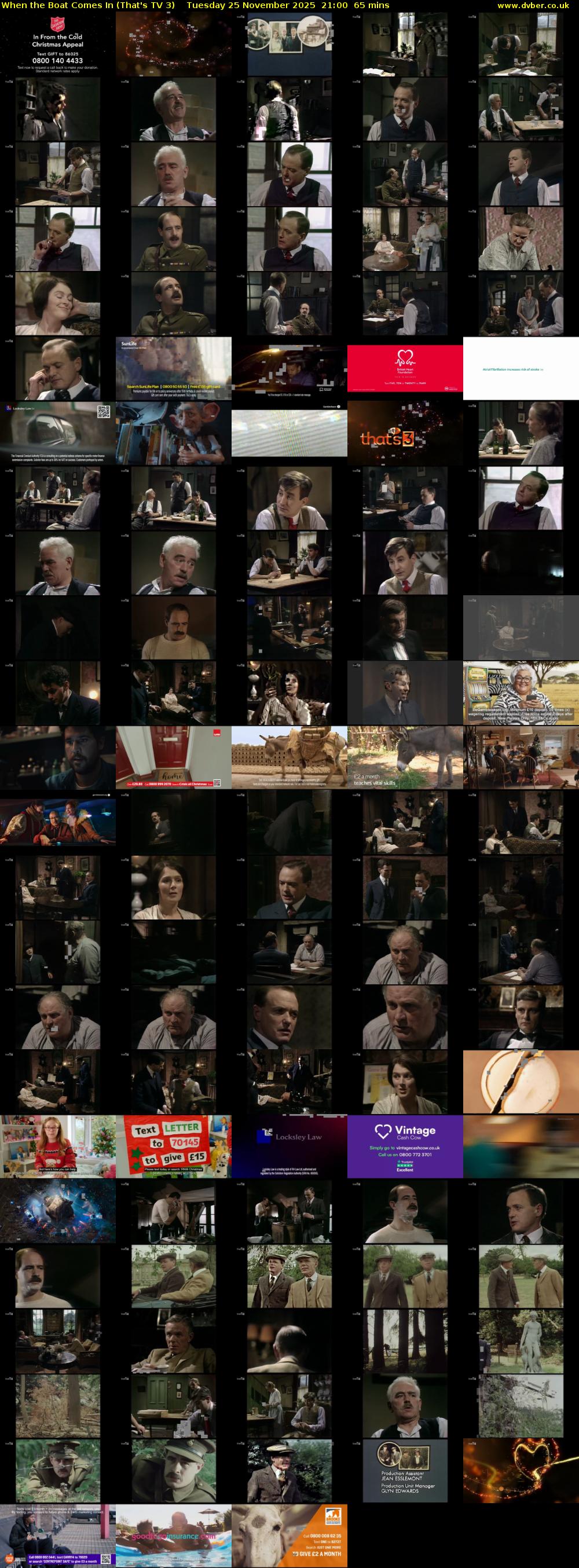 When the Boat Comes In (That's TV 3) Tuesday 25 November 2025 21:00 - 22:05