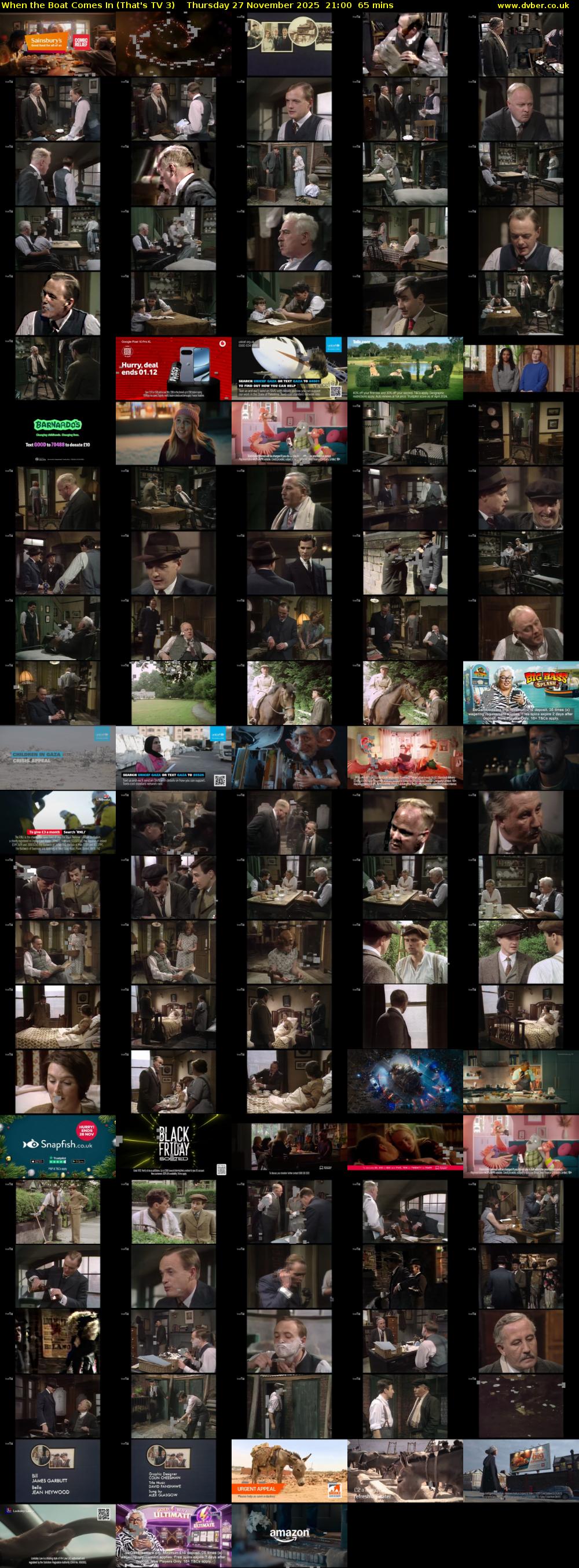 When the Boat Comes In (That's TV 3) Thursday 27 November 2025 21:00 - 22:05