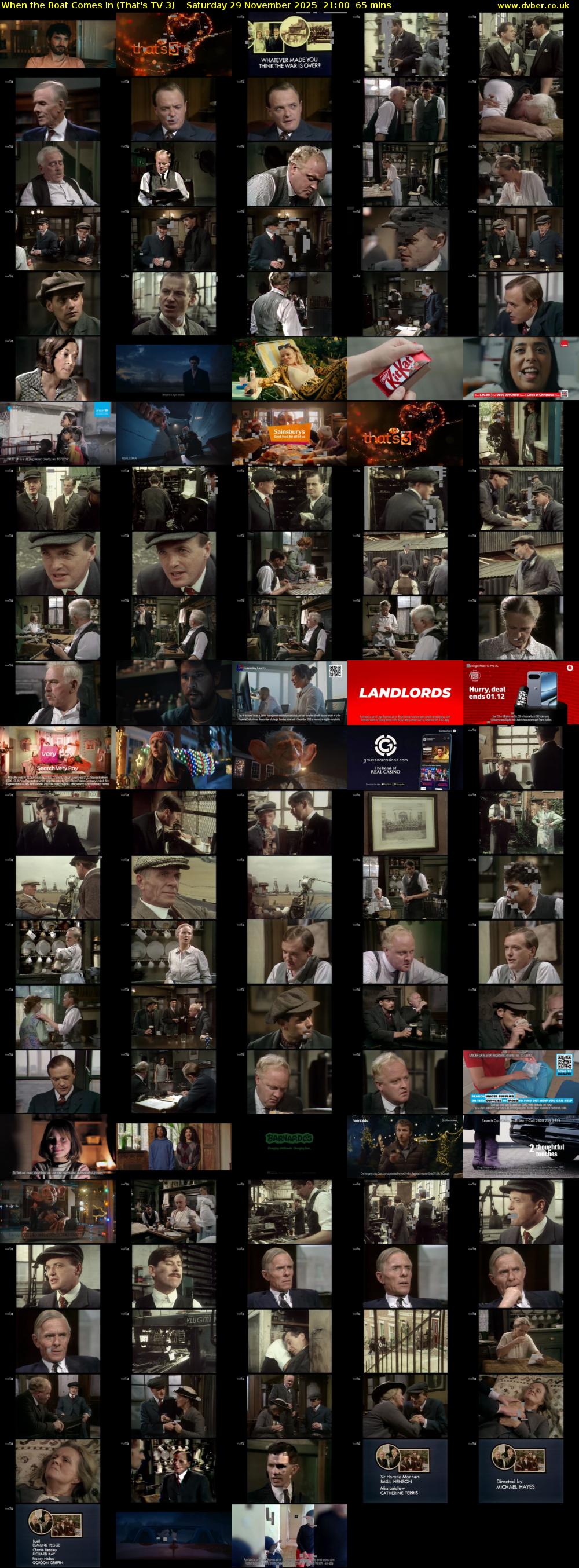 When the Boat Comes In (That's TV 3) Saturday 29 November 2025 21:00 - 22:05