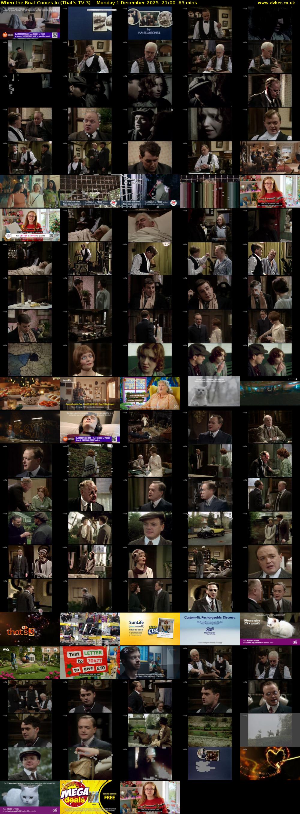 When the Boat Comes In (That's TV 3) Monday 1 December 2025 21:00 - 22:05