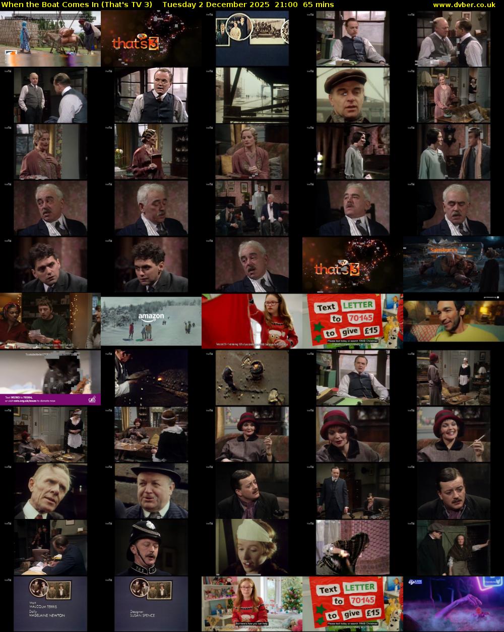 When the Boat Comes In (That's TV 3) Tuesday 2 December 2025 21:00 - 22:05