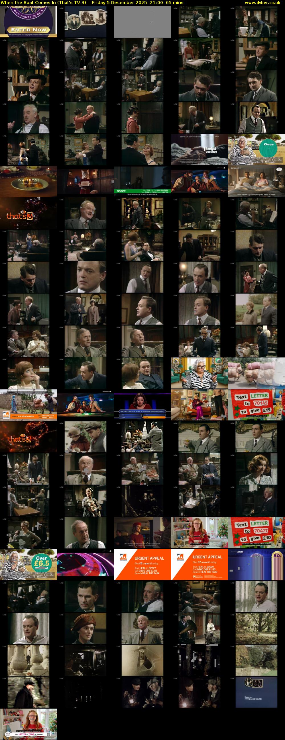 When the Boat Comes In (That's TV 3) Friday 5 December 2025 21:00 - 22:05