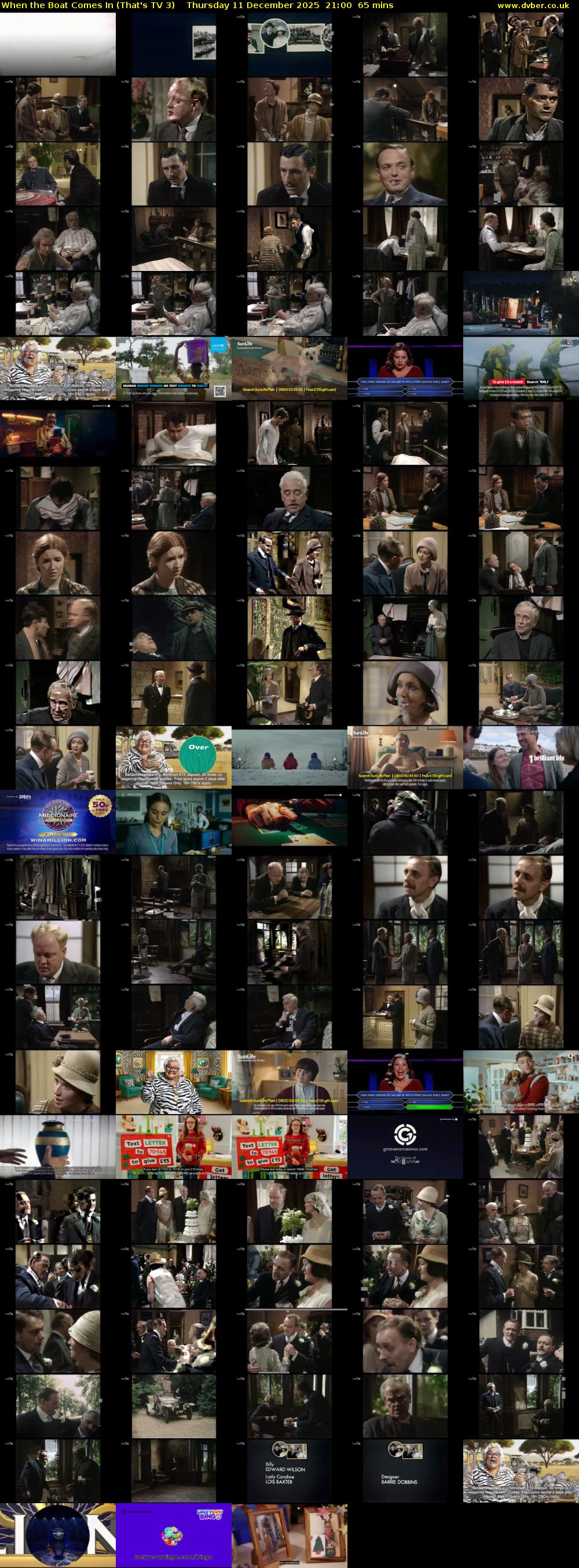 When the Boat Comes In (That's TV 3) Thursday 11 December 2025 21:00 - 22:05