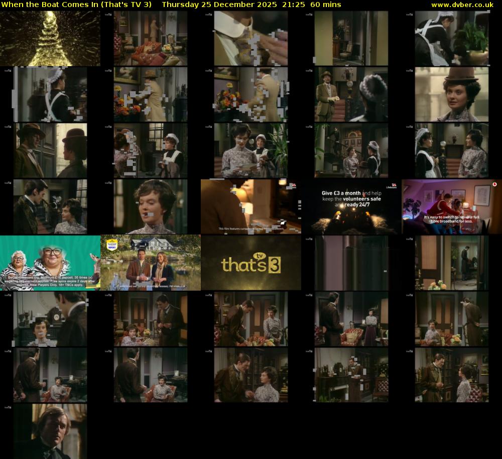 When the Boat Comes In (That's TV 3) Thursday 25 December 2025 21:25 - 22:25