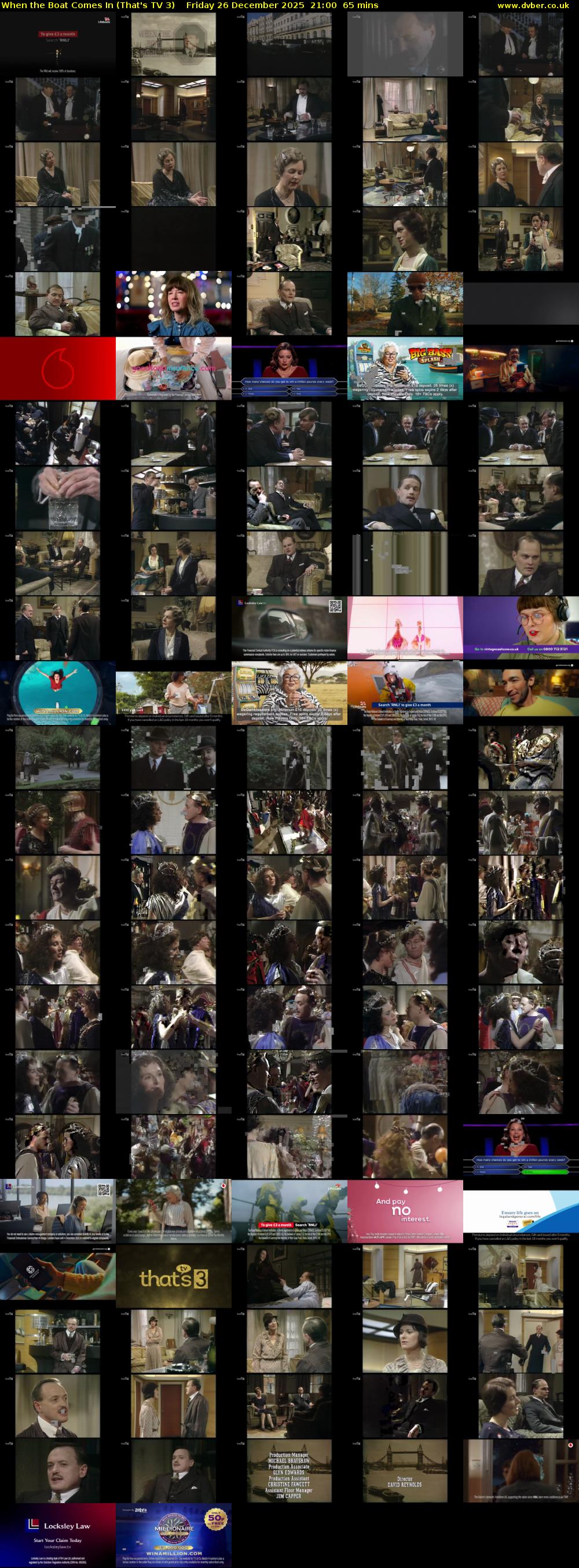 When the Boat Comes In (That's TV 3) Friday 26 December 2025 21:00 - 22:05