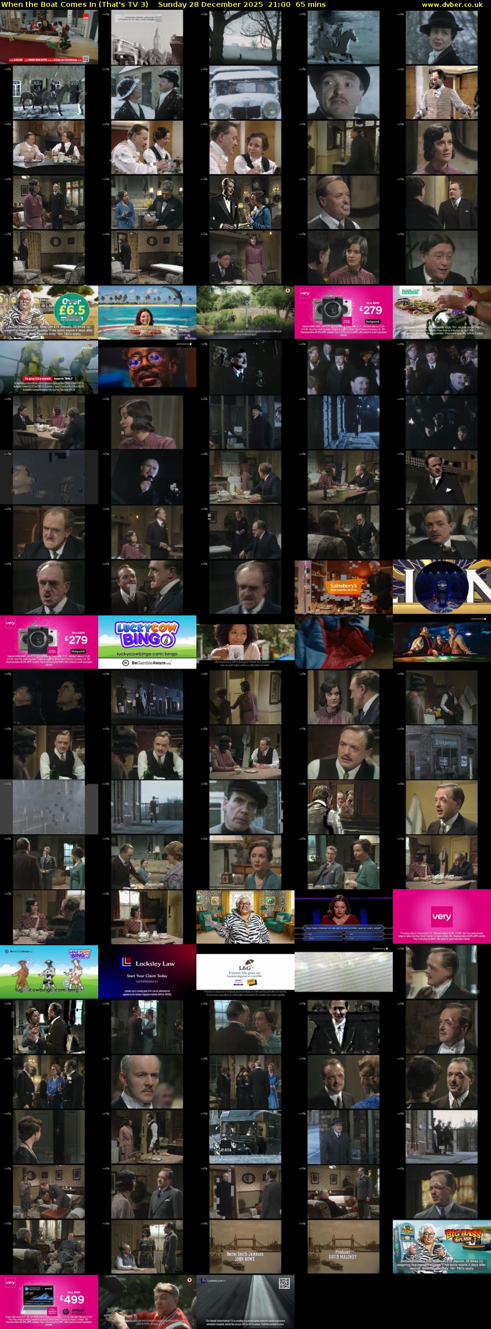 When the Boat Comes In (That's TV 3) Sunday 28 December 2025 21:00 - 22:05