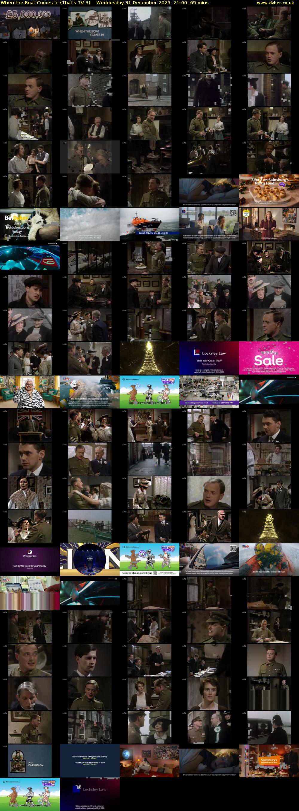 When the Boat Comes In (That's TV 3) Wednesday 31 December 2025 21:00 - 22:05