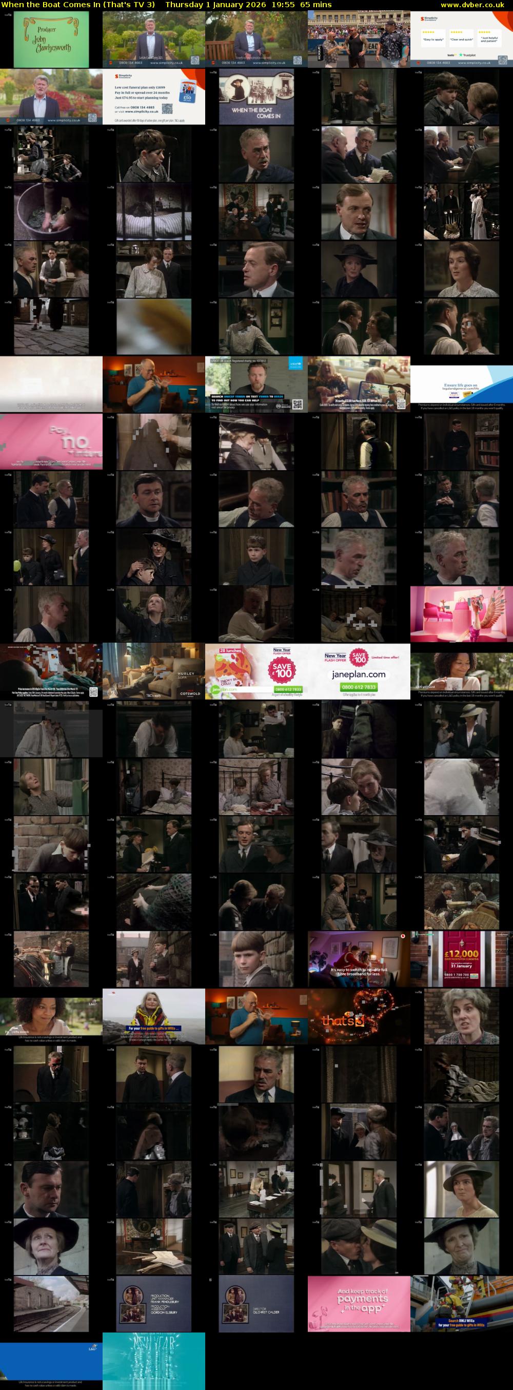 When the Boat Comes In (That's TV 3) Thursday 1 January 2026 19:55 - 21:00