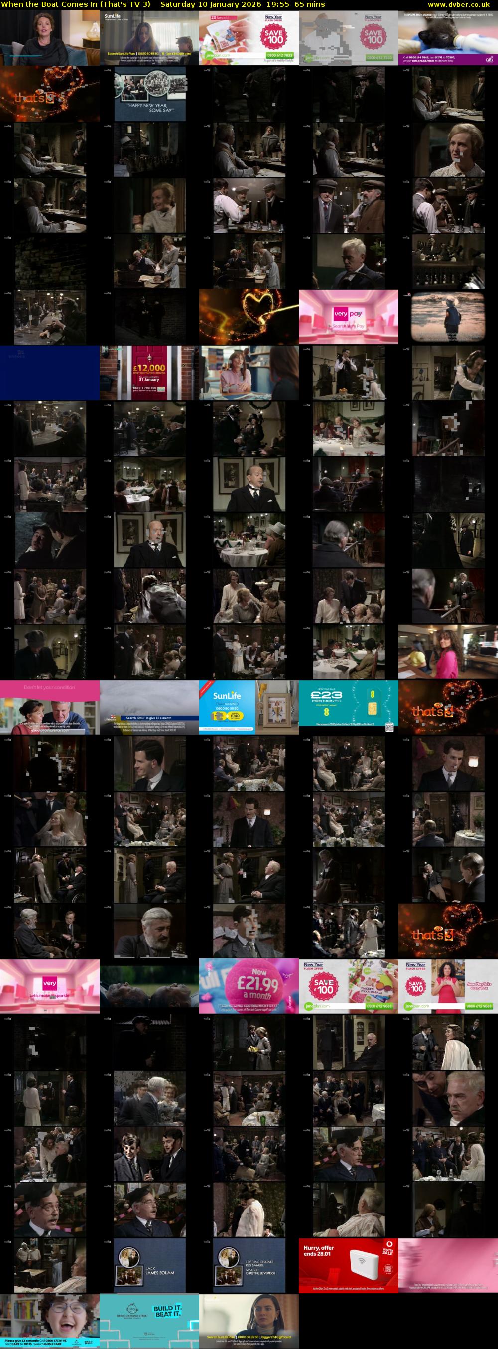 When the Boat Comes In (That's TV 3) Saturday 10 January 2026 19:55 - 21:00