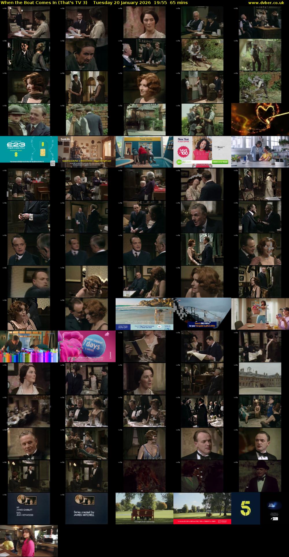 When the Boat Comes In (That's TV 3) Tuesday 20 January 2026 19:55 - 21:00