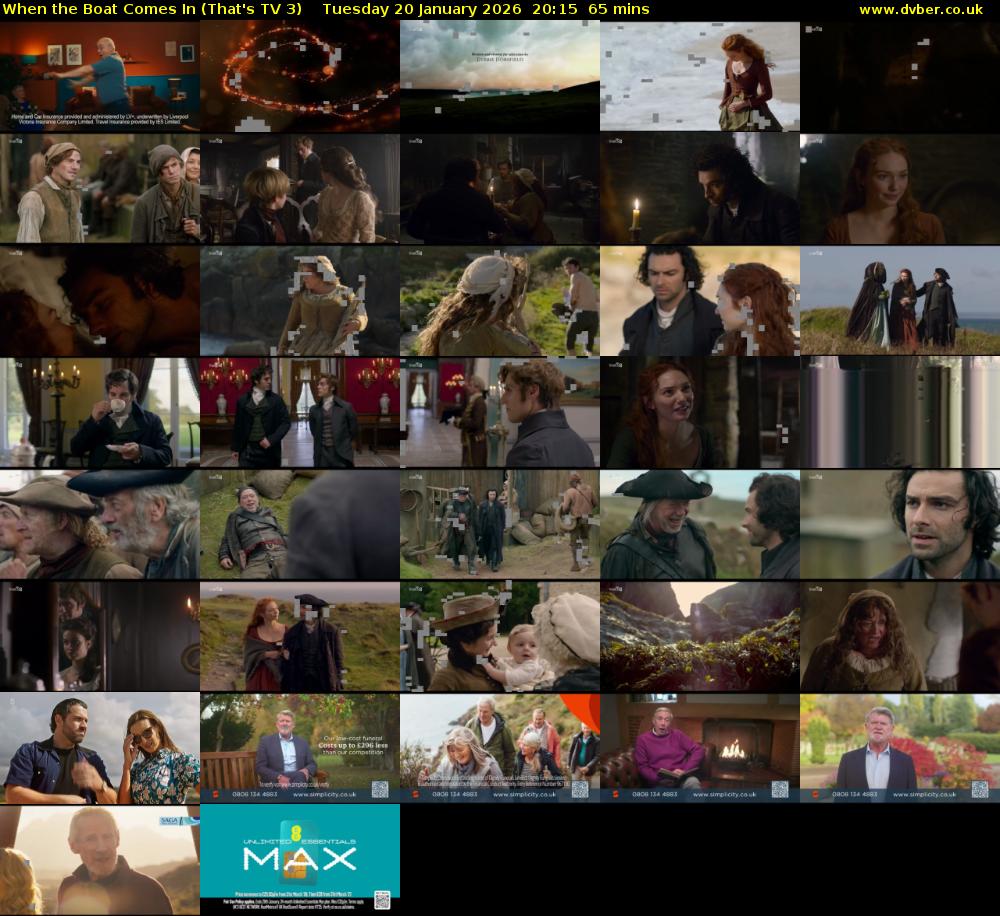 When the Boat Comes In (That's TV 3) Tuesday 20 January 2026 20:15 - 21:20