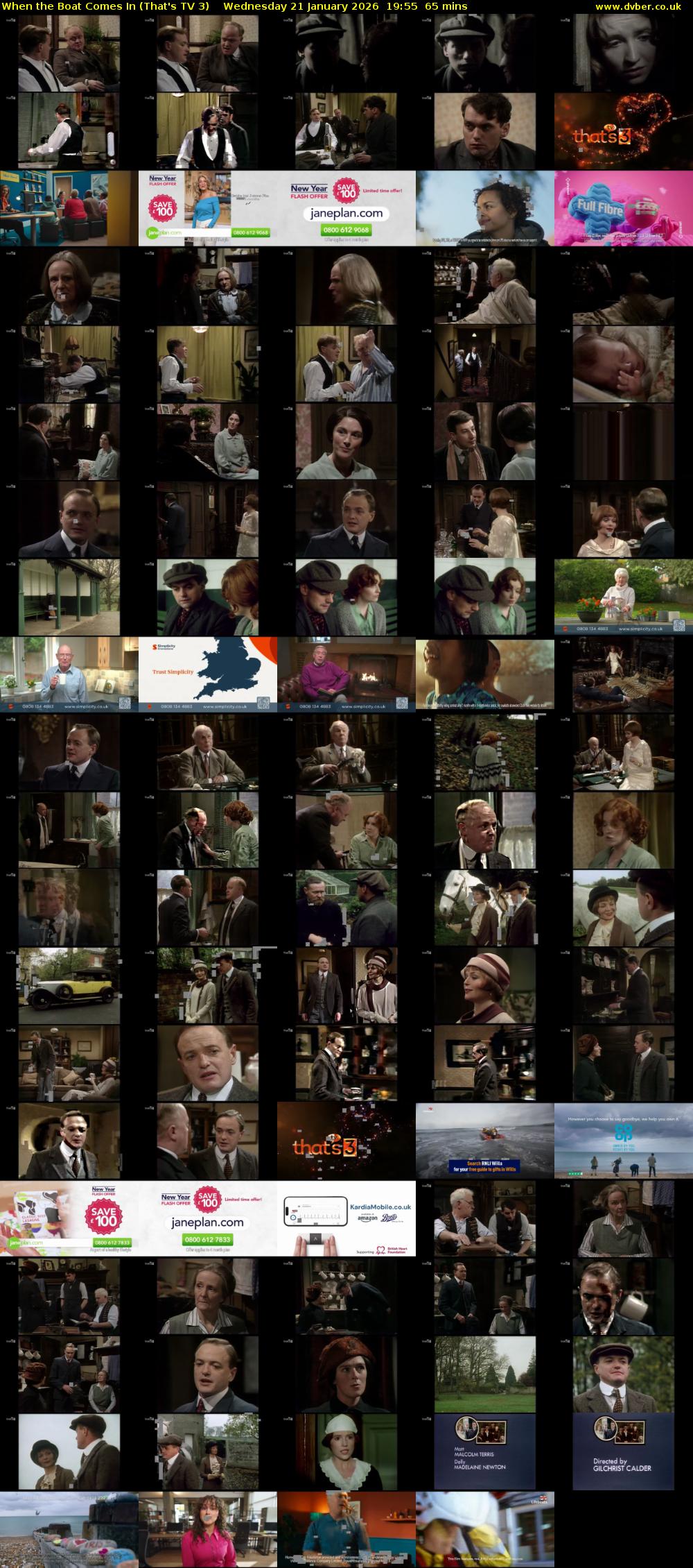 When the Boat Comes In (That's TV 3) Wednesday 21 January 2026 19:55 - 21:00