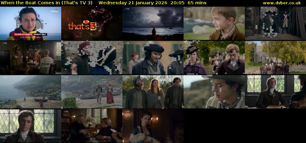 When the Boat Comes In (That's TV 3) Wednesday 21 January 2026 20:05 - 21:10