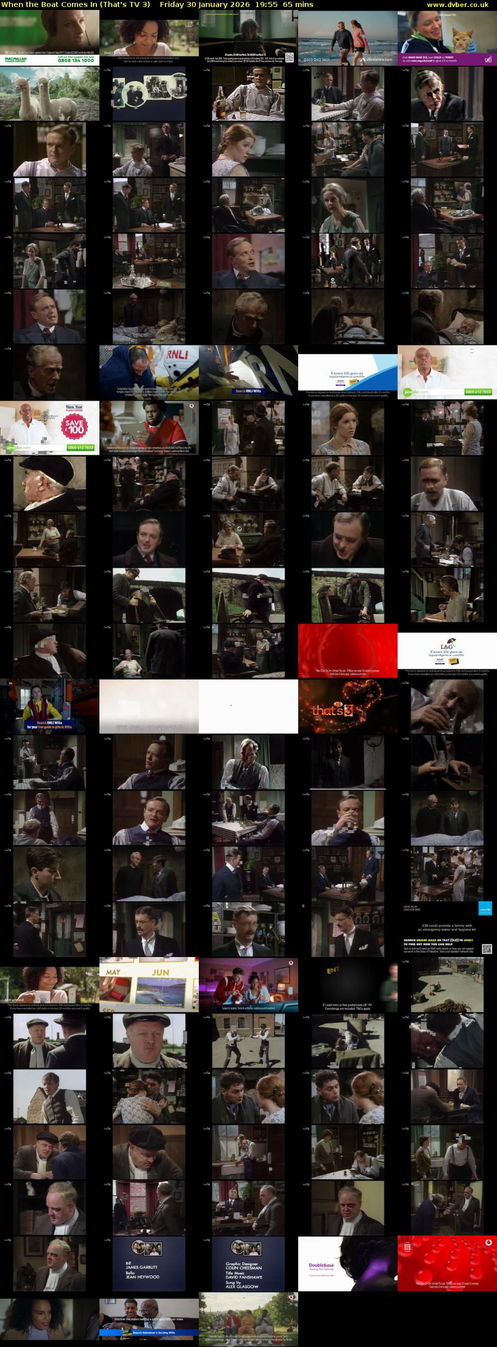 When the Boat Comes In (That's TV 3) Friday 30 January 2026 19:55 - 21:00