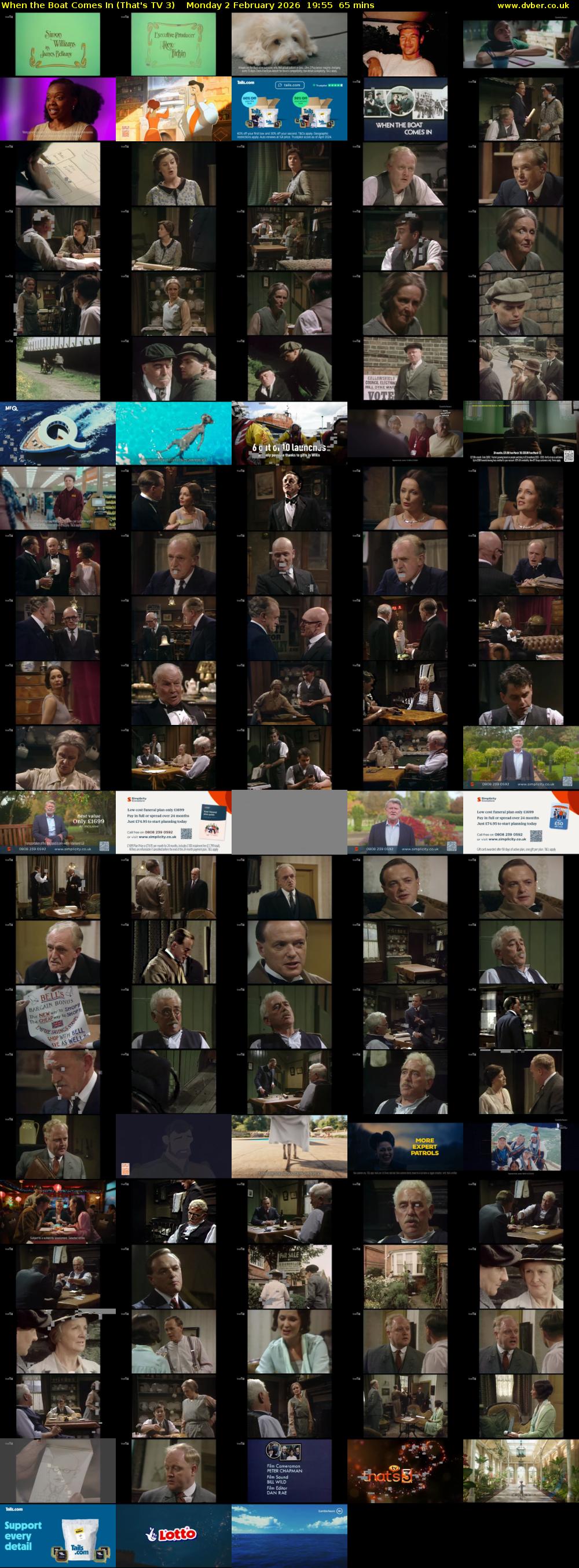 When the Boat Comes In (That's TV 3) Monday 2 February 2026 19:55 - 21:00