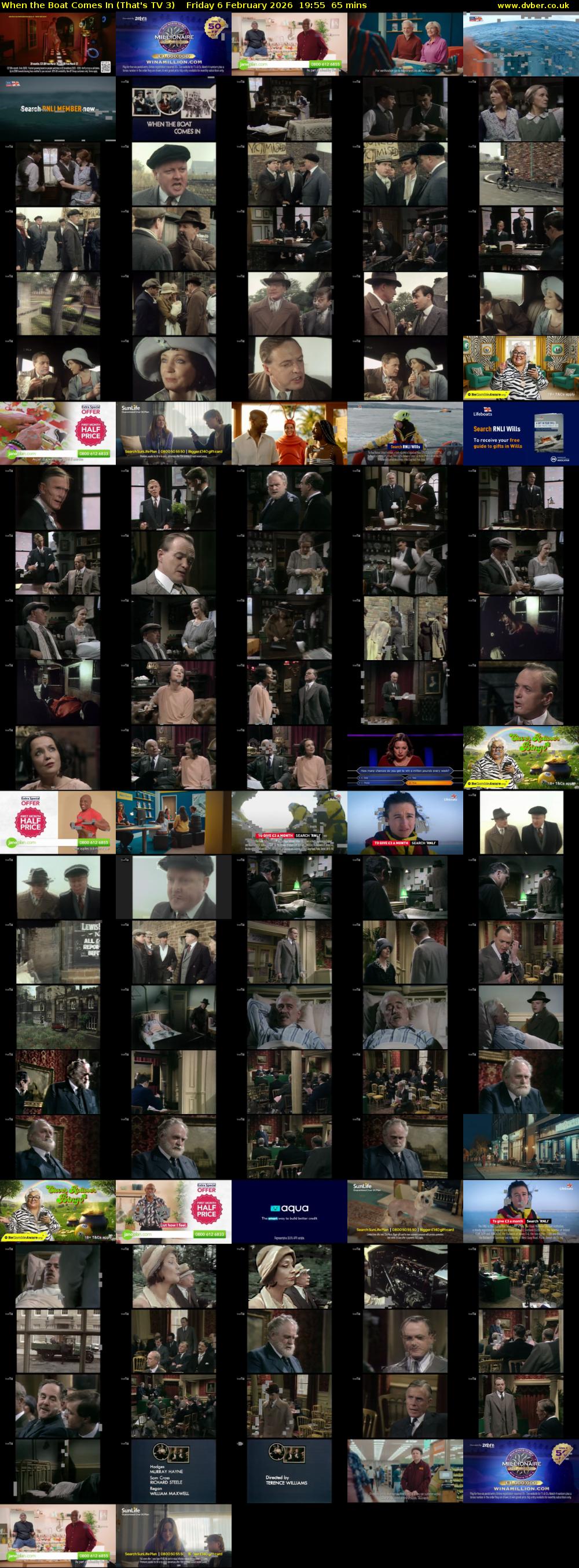 When the Boat Comes In (That's TV 3) Friday 6 February 2026 19:55 - 21:00