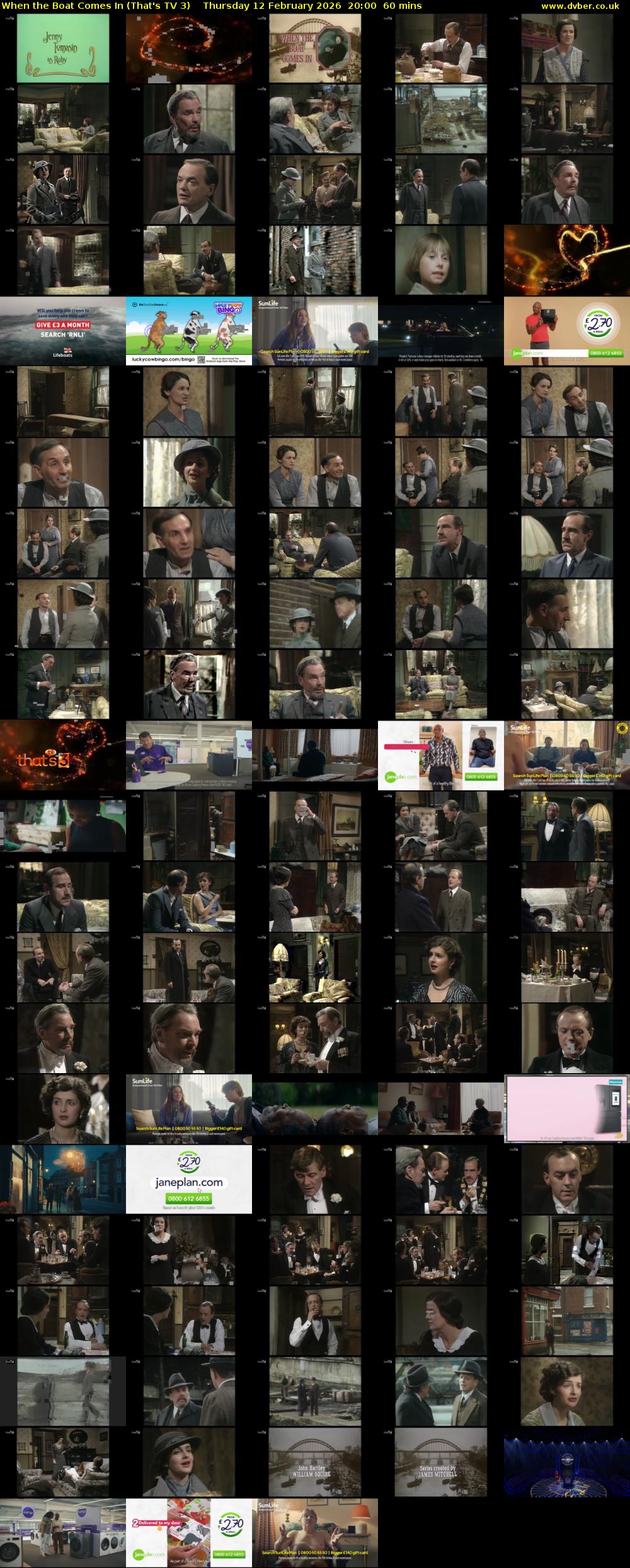 When the Boat Comes In (That's TV 3) Thursday 12 February 2026 20:00 - 21:00